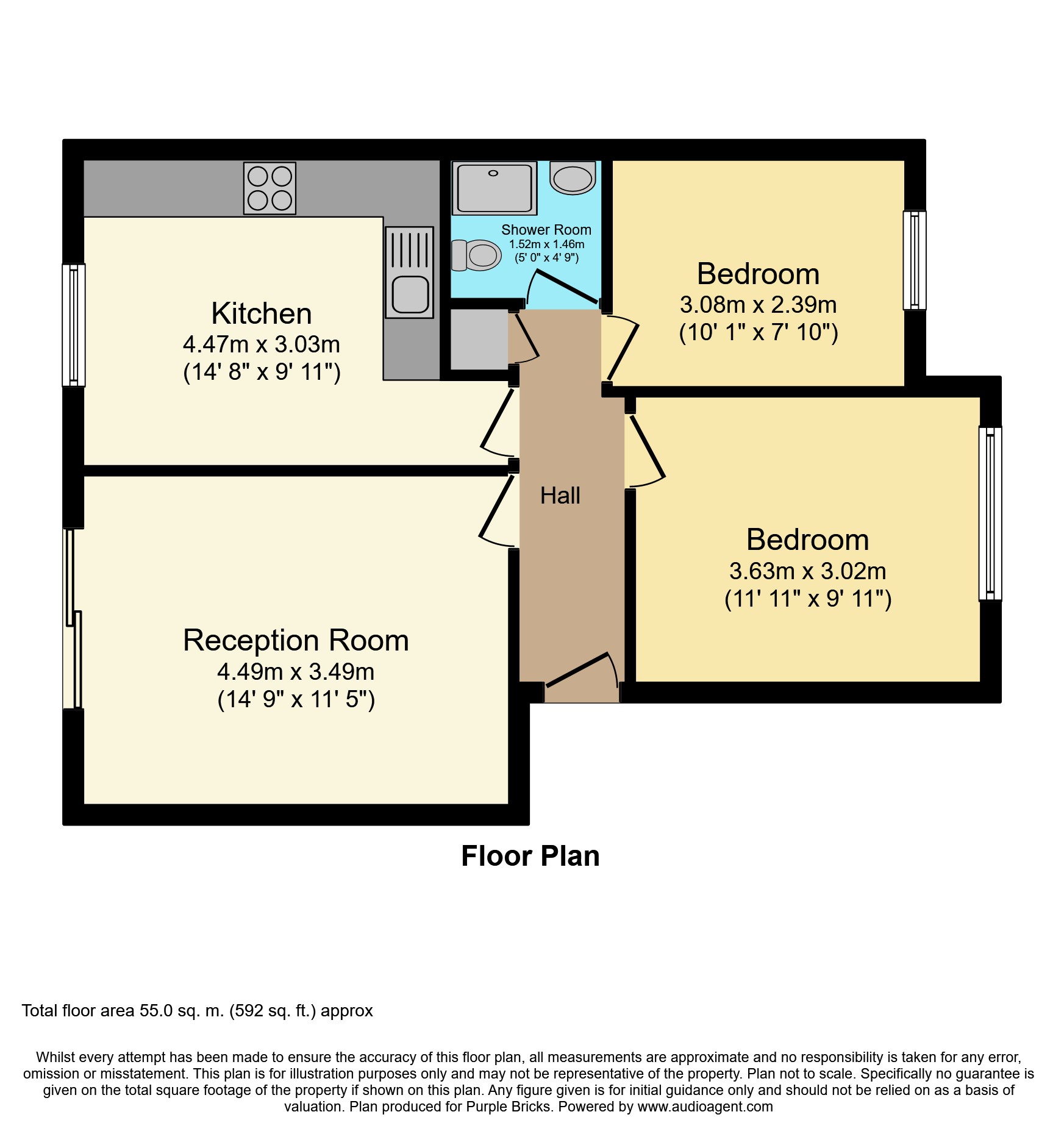 2 Bedrooms Flat for sale in Hawthorne Court, Staines-Upon-Thames TW19