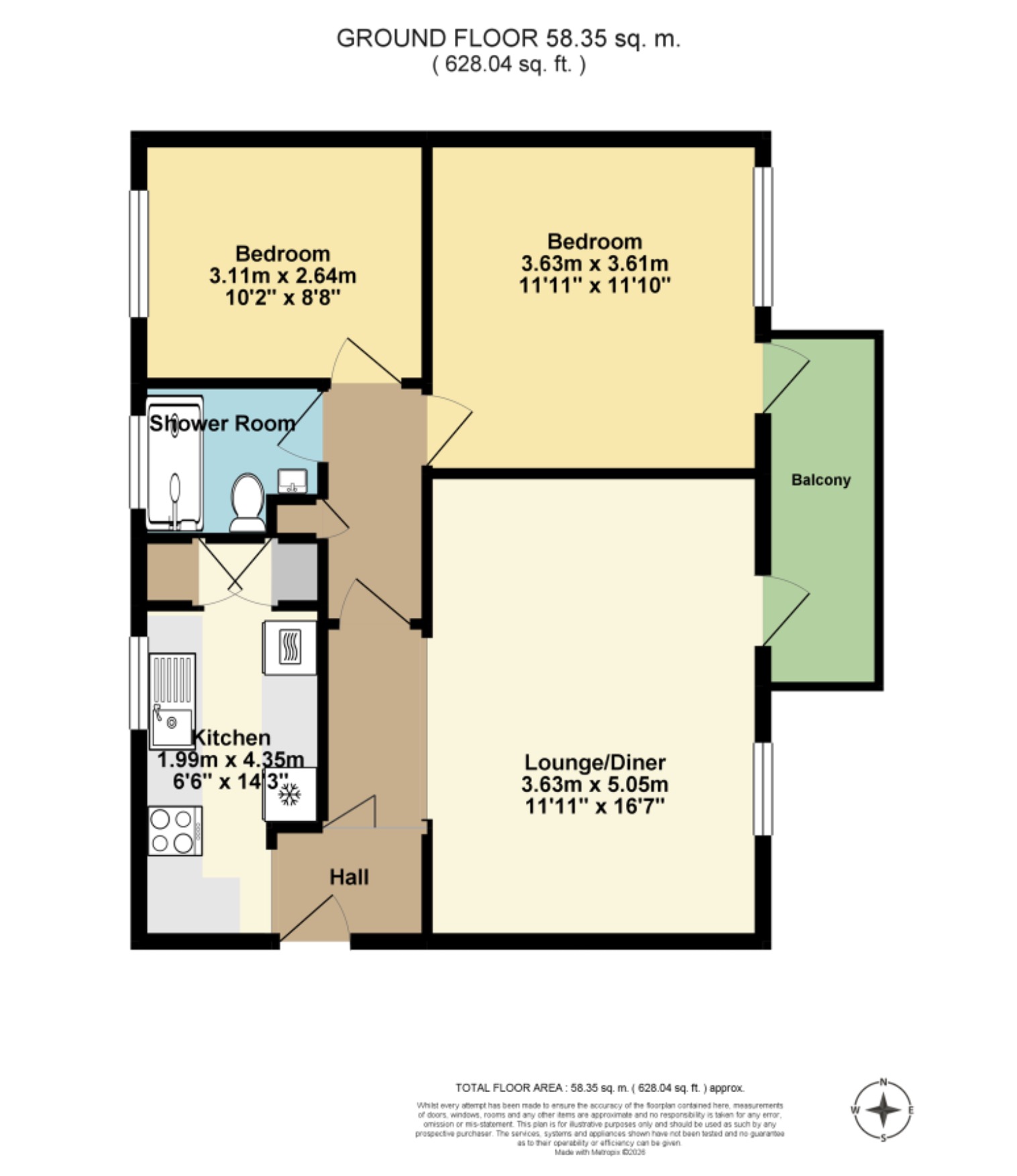 33 Palmerston Court,, Lord Warden Avenue, Deal floorplan