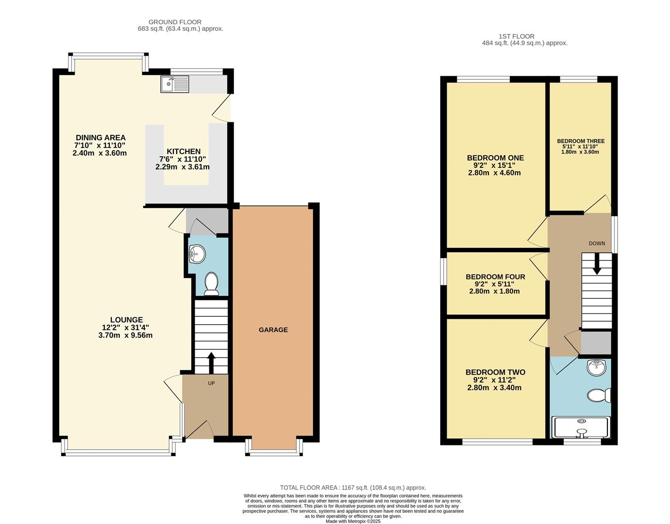 84, Ackworth Road, Pontefract floorplan