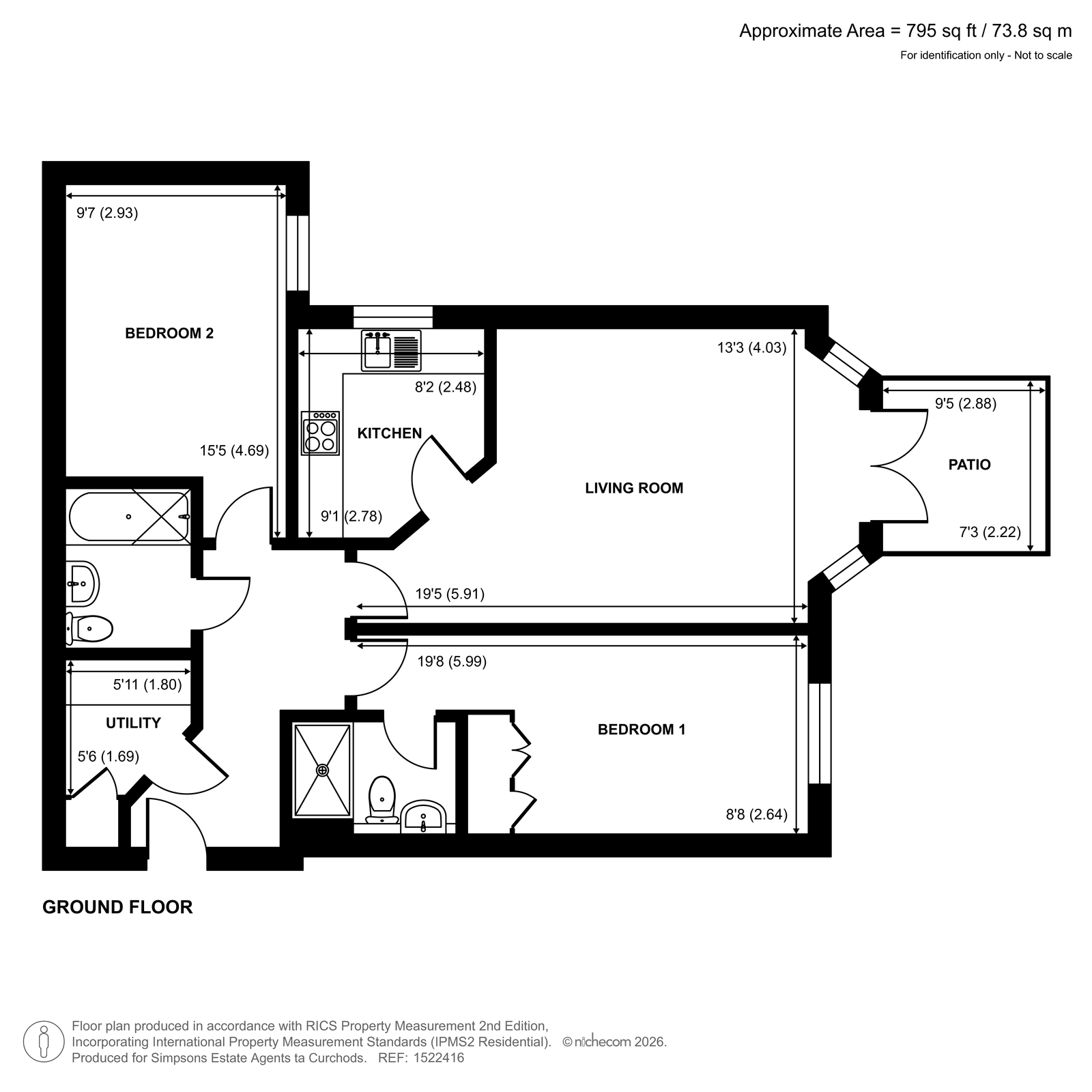 3 Ashley Place, 15, Ashley Road, Walton-On-Thames floorplan