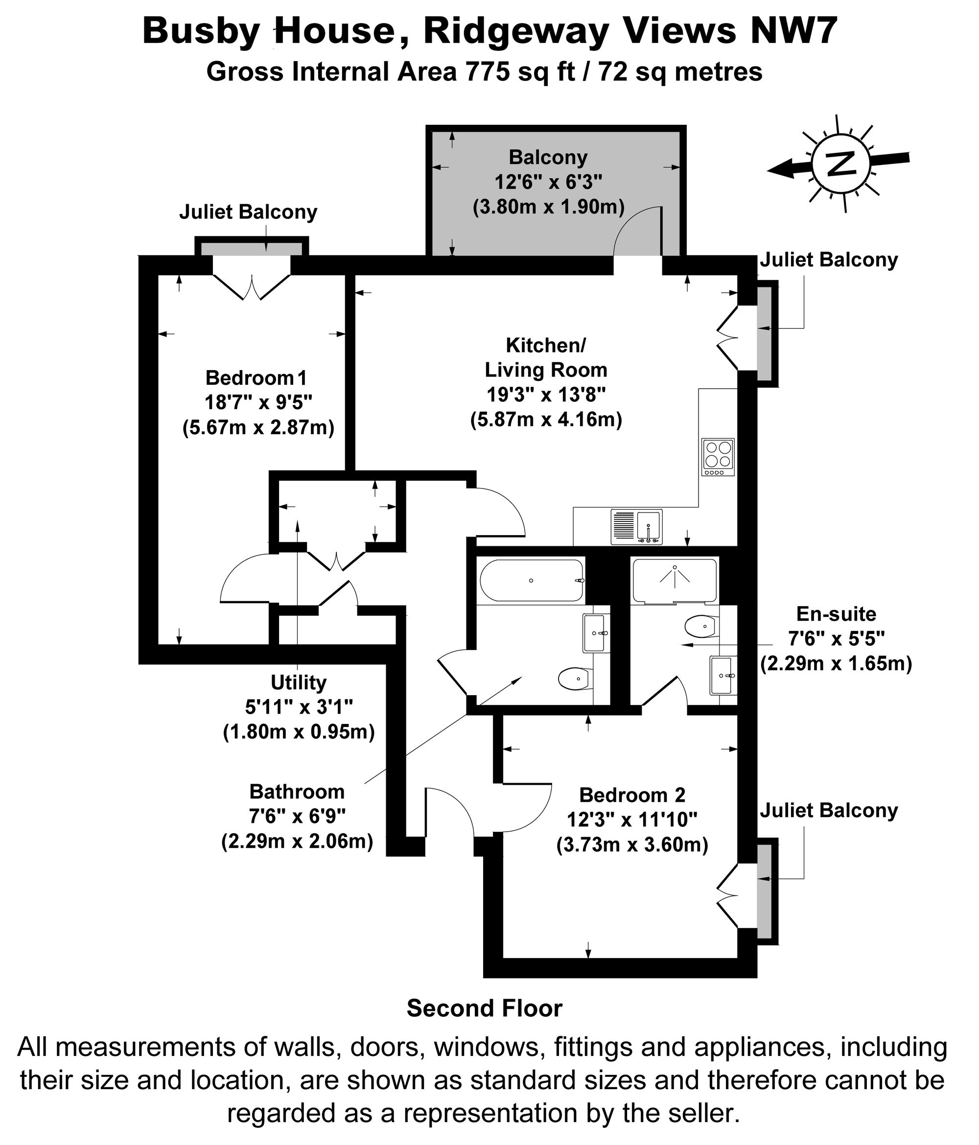 Flat 11, Busby House, London floorplan