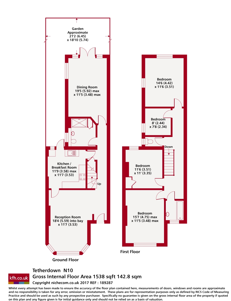61, Tetherdown, London floorplan