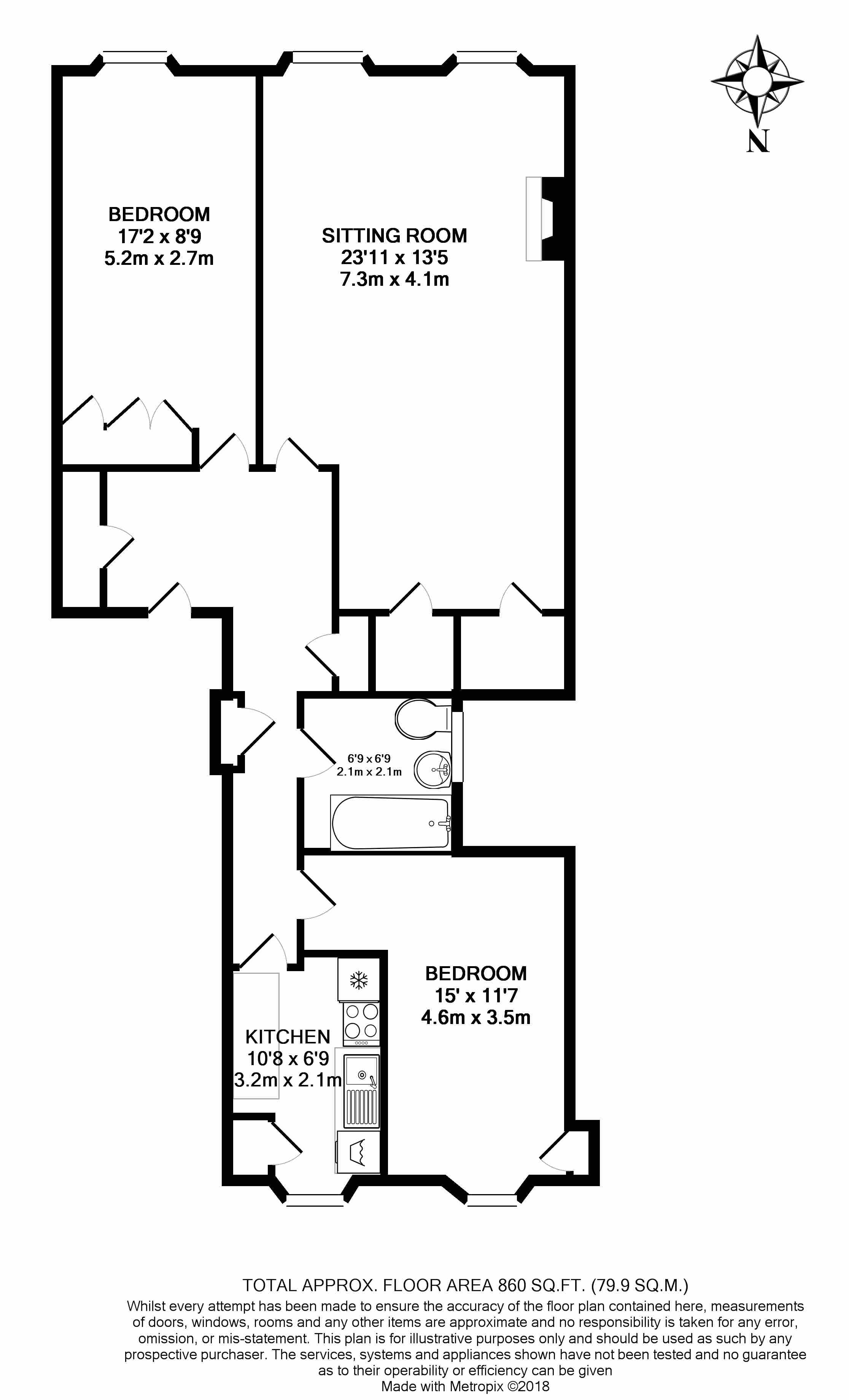 2 Bedrooms Flat to rent in Lansdown Crescent, Bath BA1