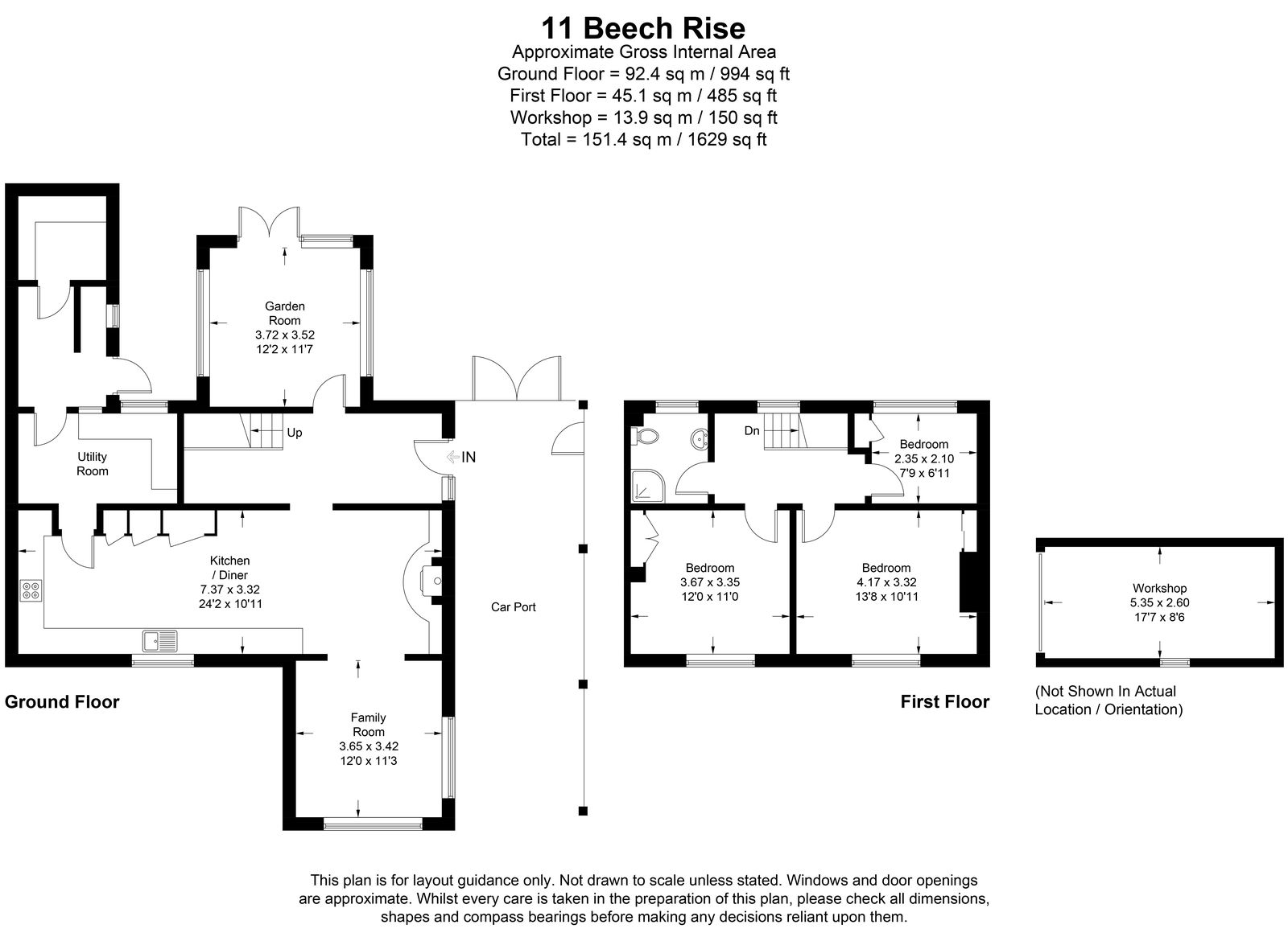 11, Beech Rise, Lincolnshire floorplan