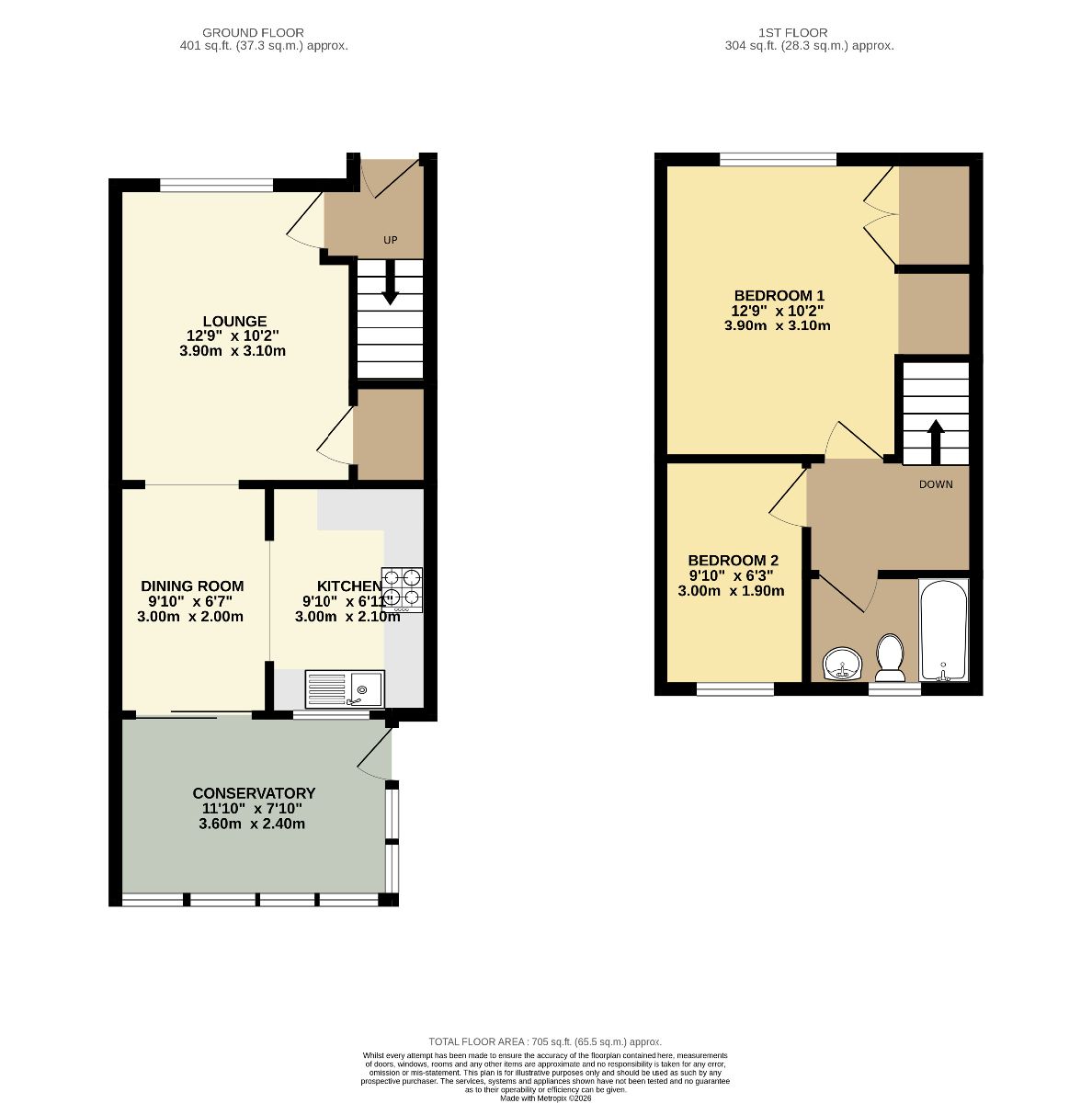 25 Fern Close, Okehampton floorplan