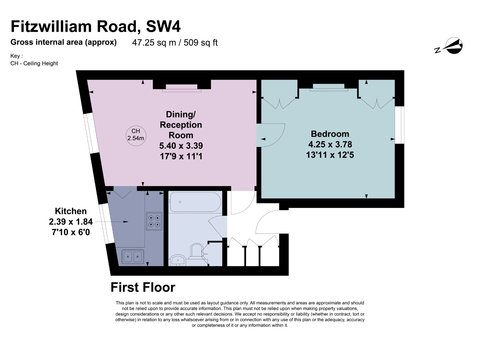 2, 37, Fitzwilliam Road, London floorplan