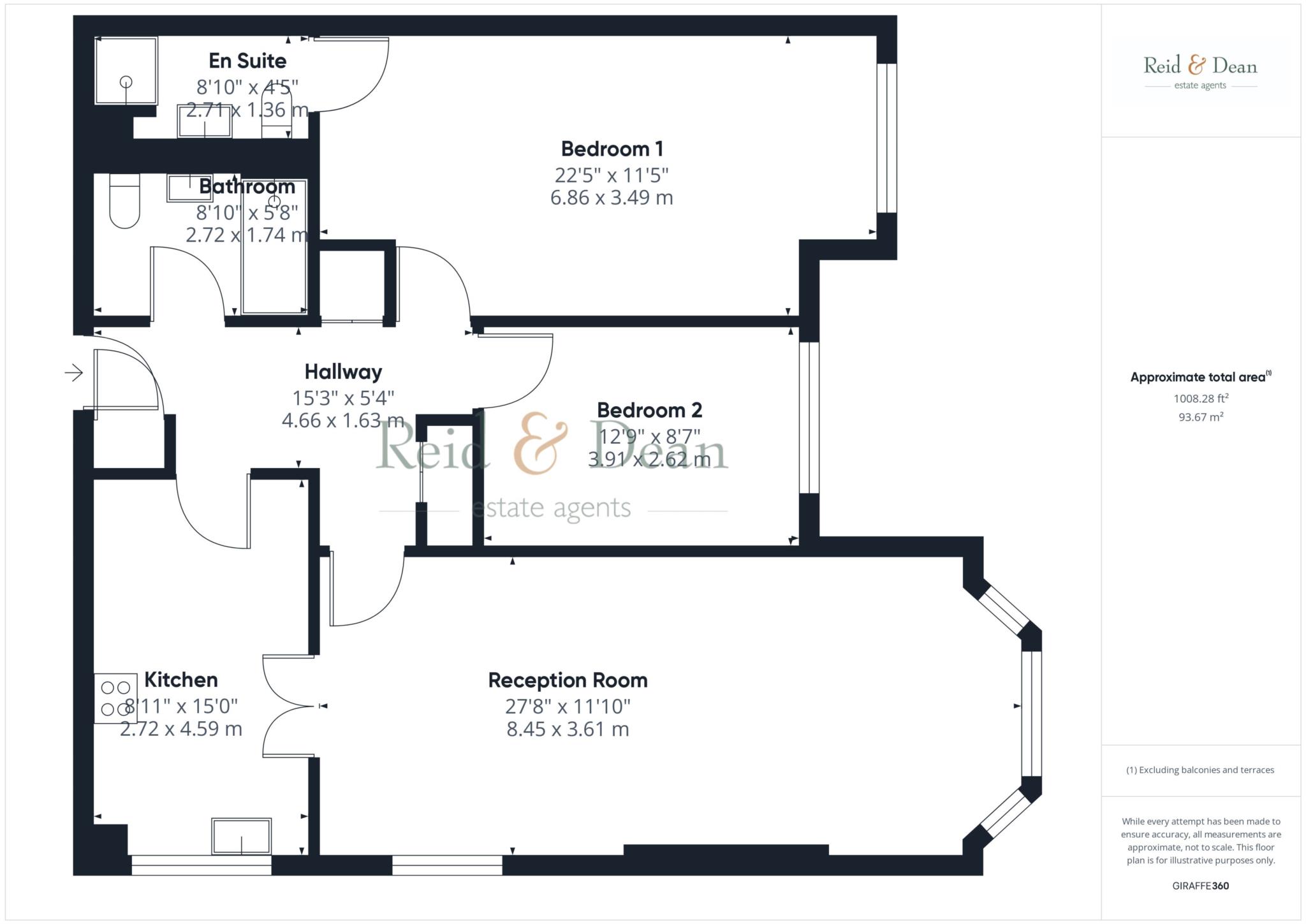 Flat 2, Hunters Lodge, 40 St Johns Road, Eastbourne floorplan