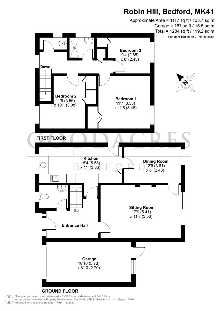 2 Robin Hill, Bedford floorplan