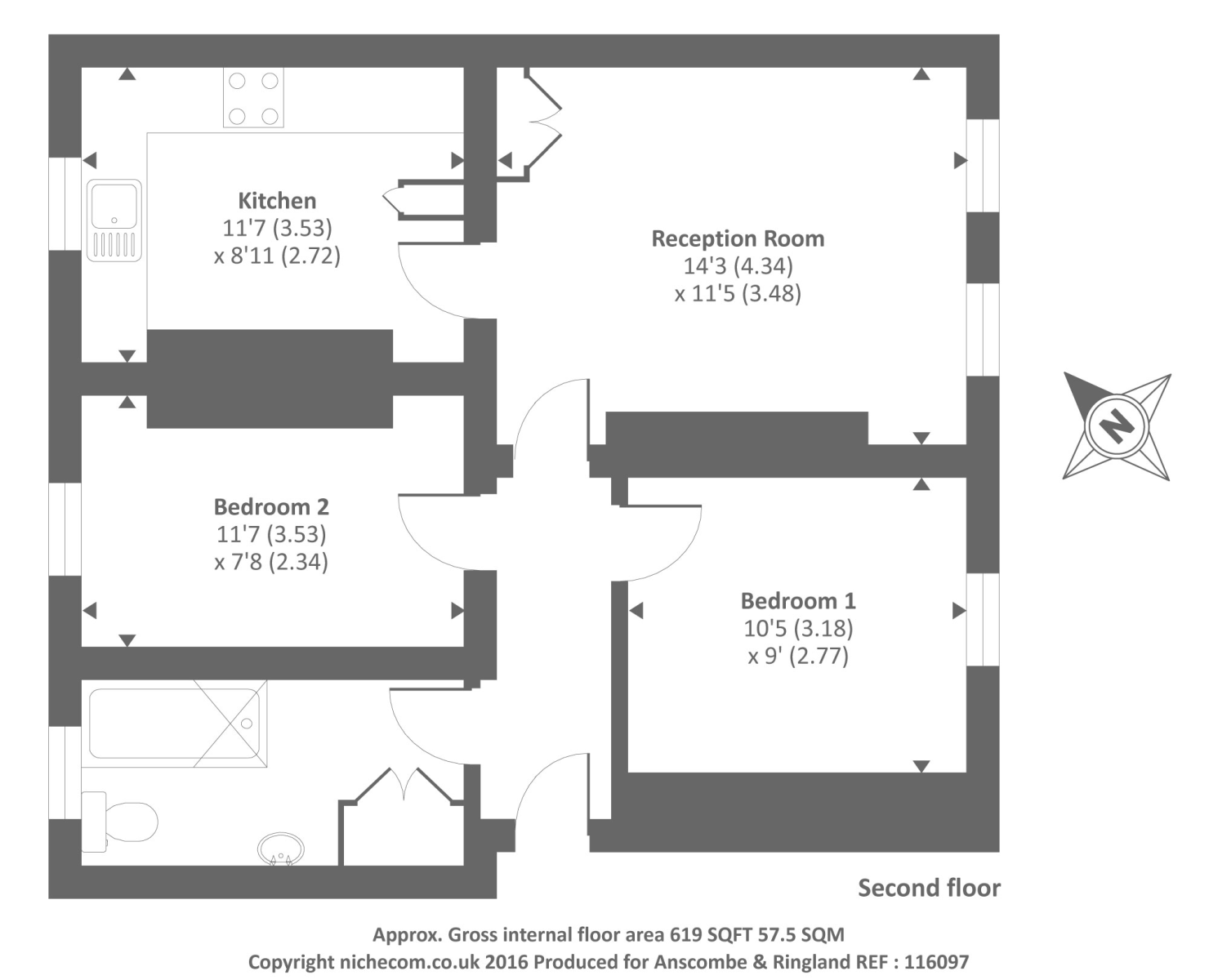 2 Bedrooms Flat to rent in New Court, Hampstead NW3