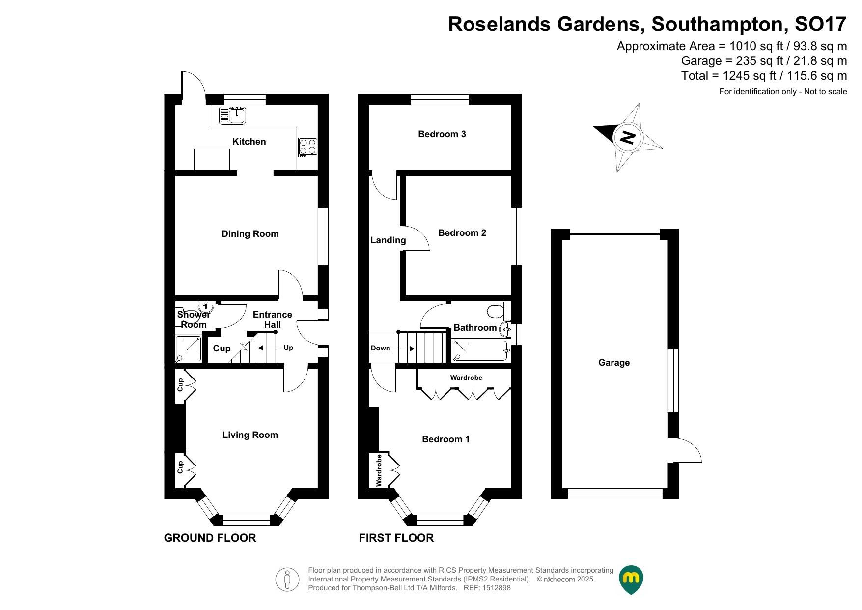 44 Roselands Gardens, Southampton floorplan