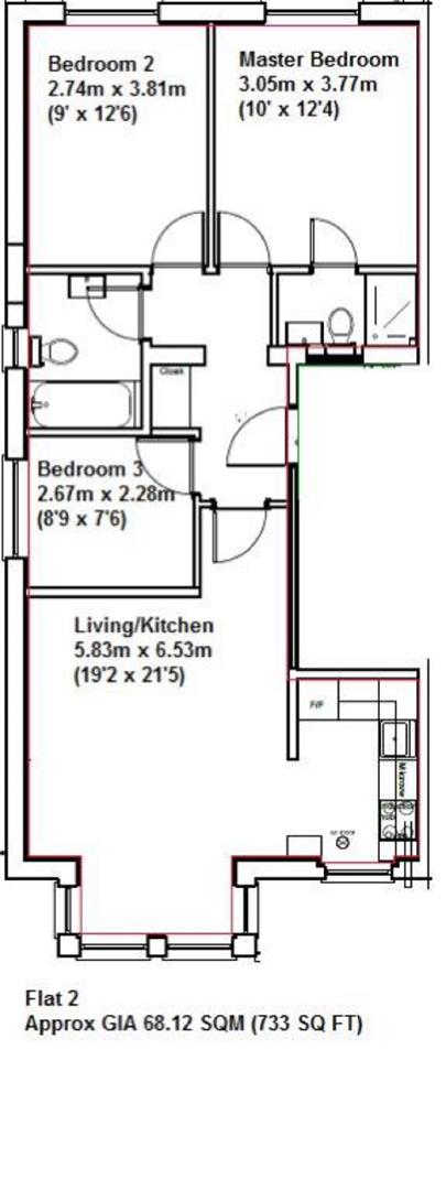 Flat 2, 64, Finchley Lane, Hendon floorplan
