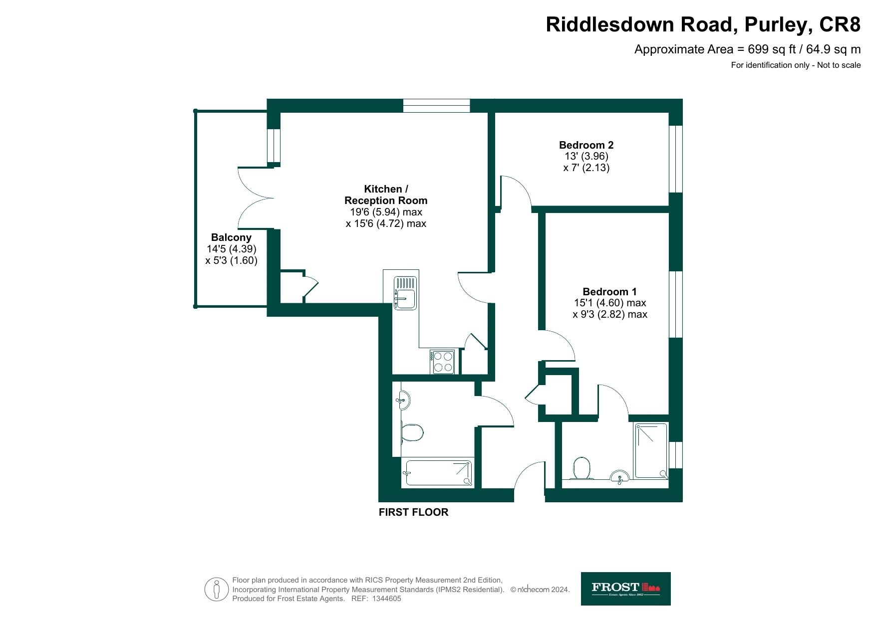 Flat 3a, 88 Riddlesdown Road, Purley floorplan