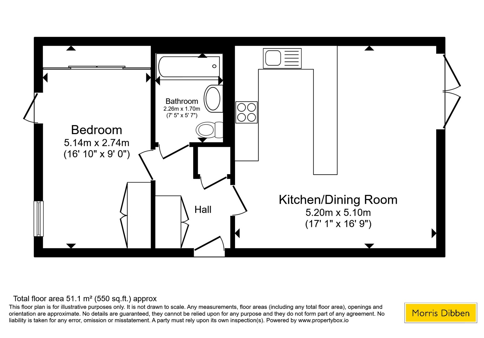 Flat 1, 4, Ted Bates Road, Hampshire floorplan