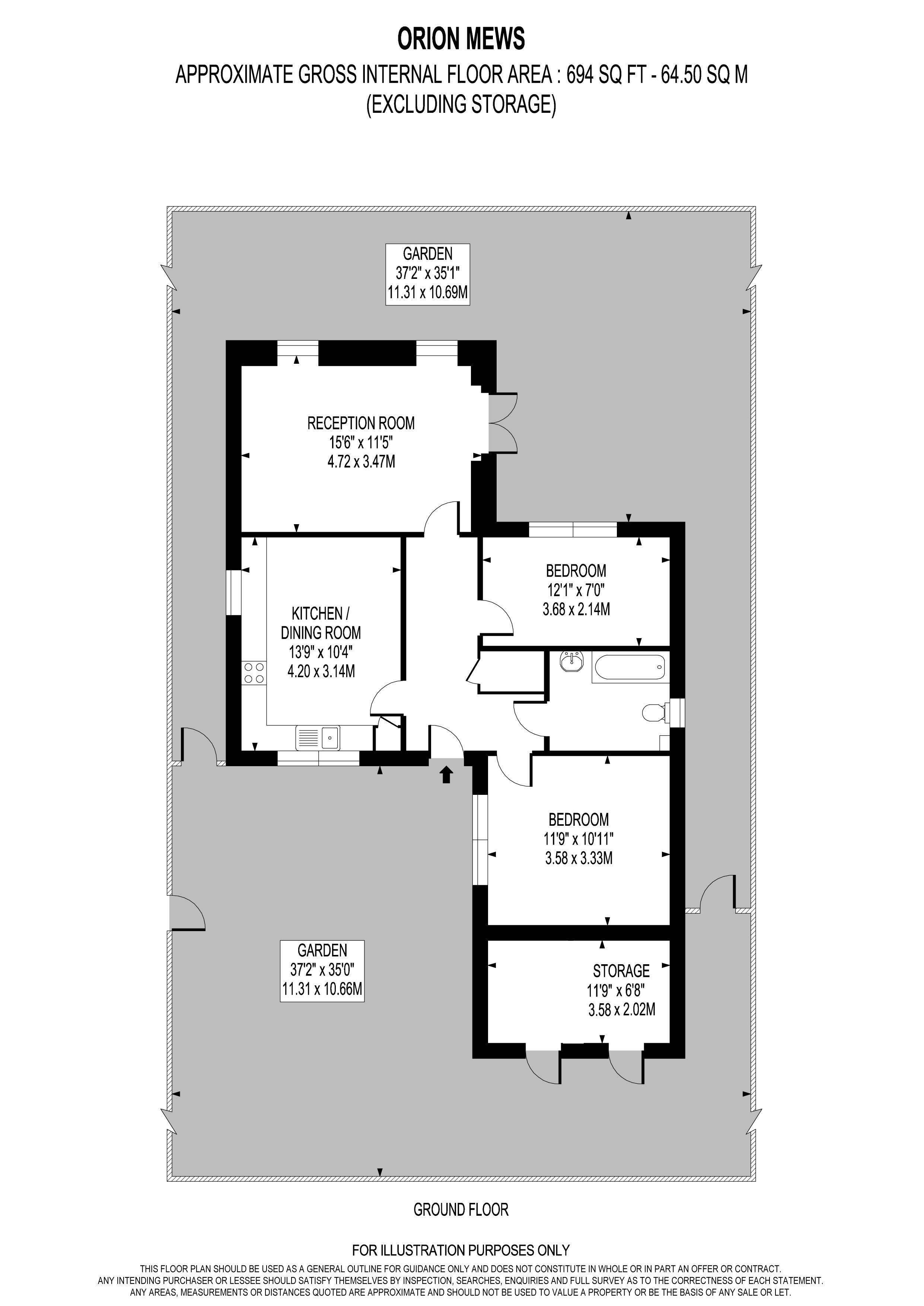 Orion Mews, Morden floorplan