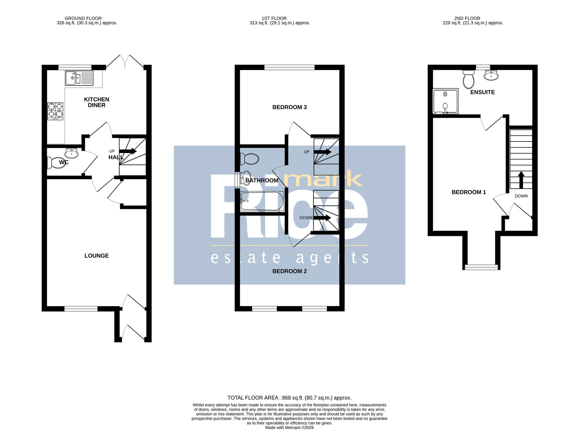 21, Whittle Road, Sleaford floorplan