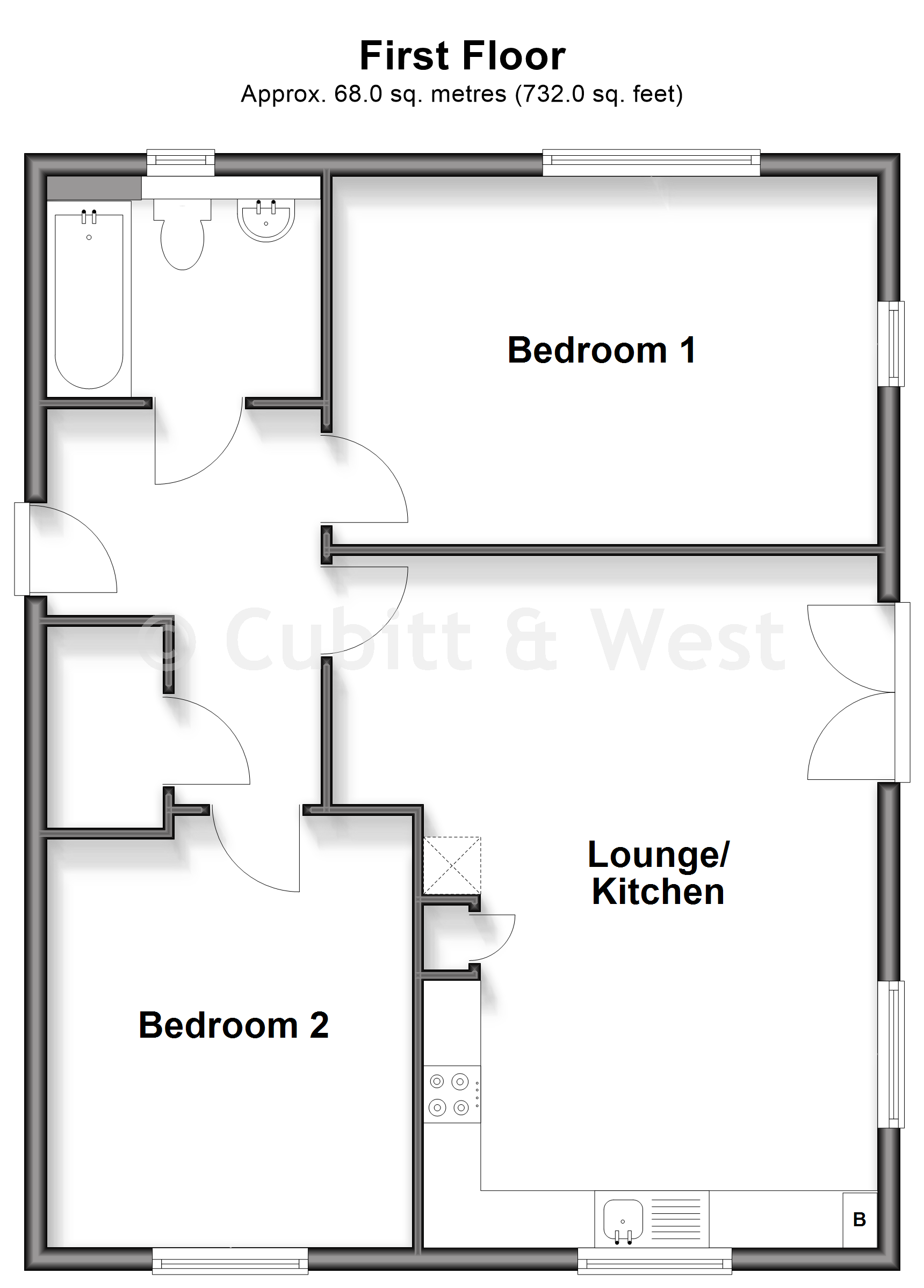 58, Priors Orchard, Southbourne floorplan