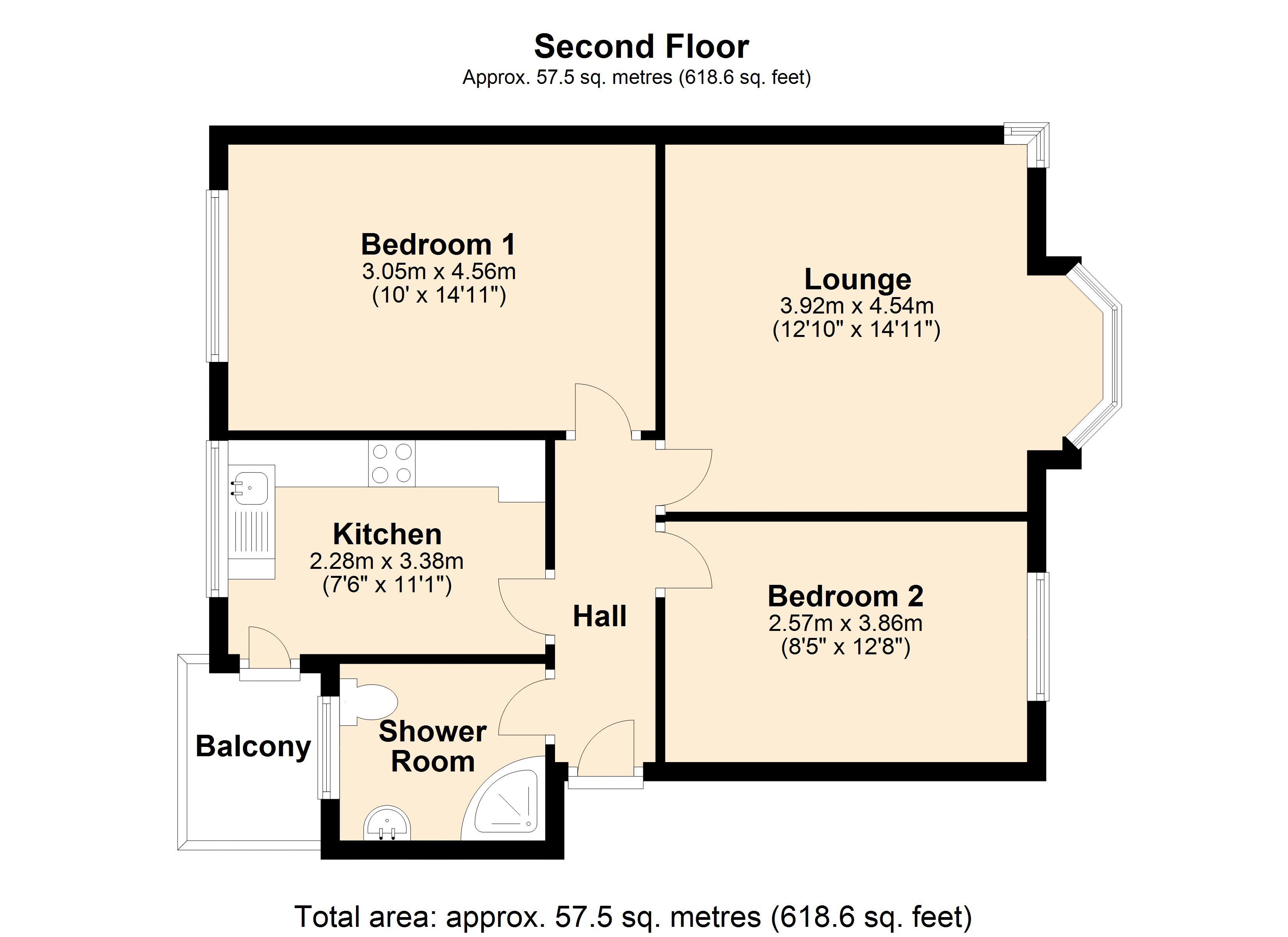 6a Nugents Court, St Thomas Drive, Hatch End floorplan