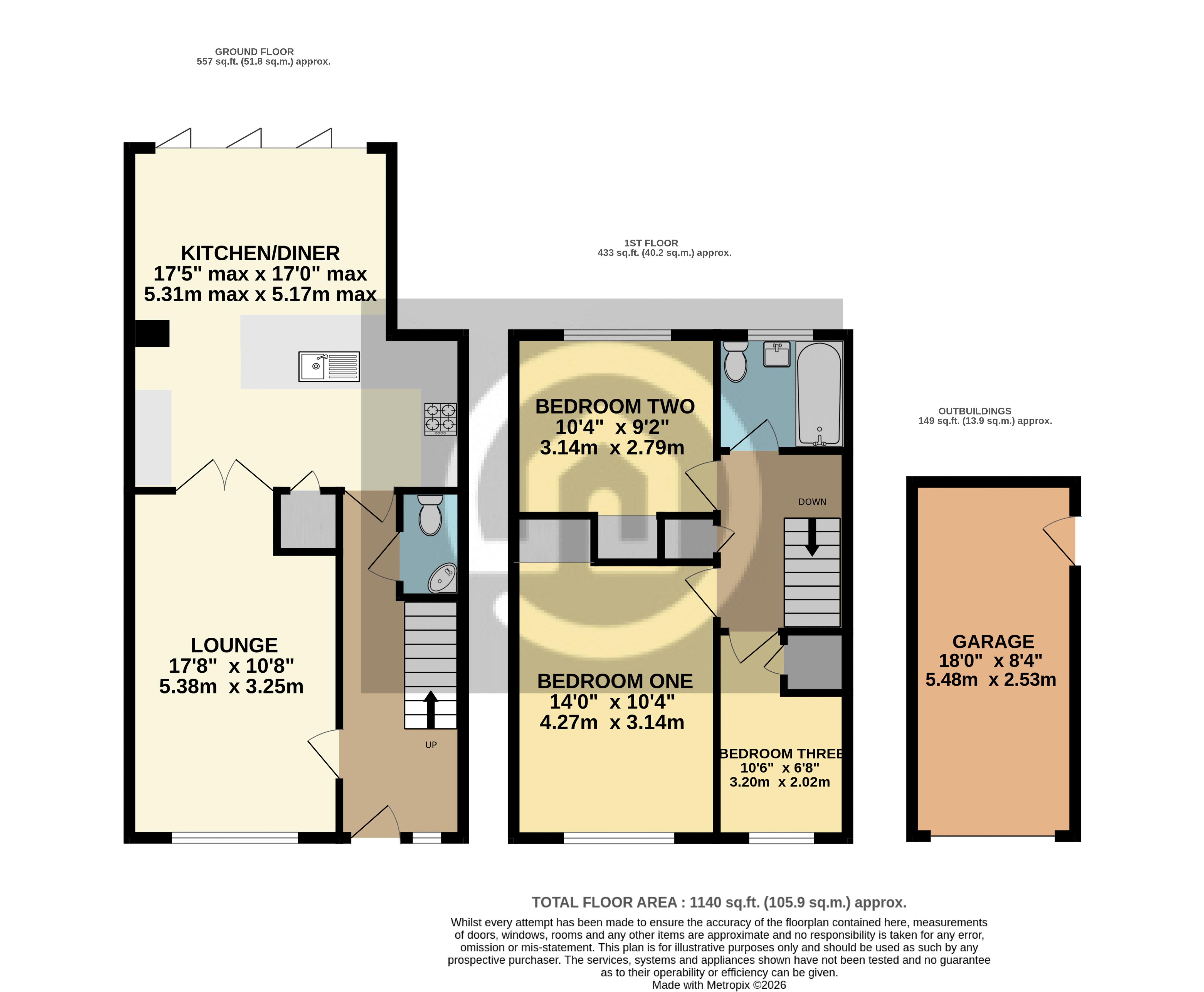 29, Salcombe Close, Bedford floorplan