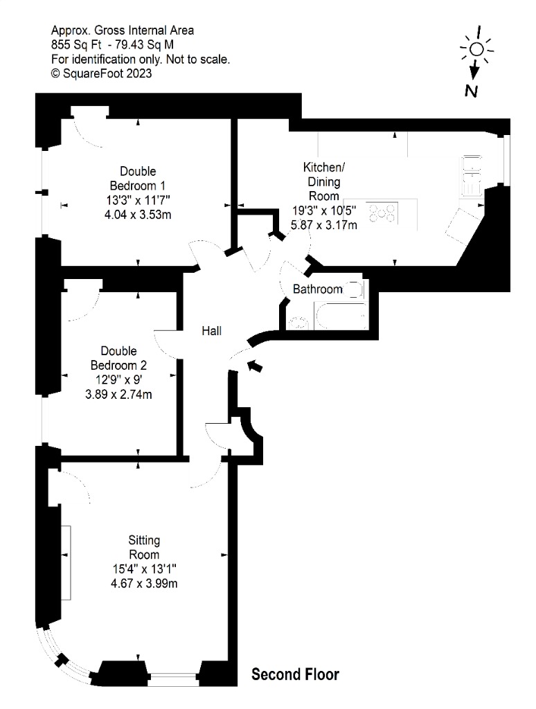 2/5 Roseneath Terrace, Marchmont, Edinburgh EH9, 2 bedroom flat for