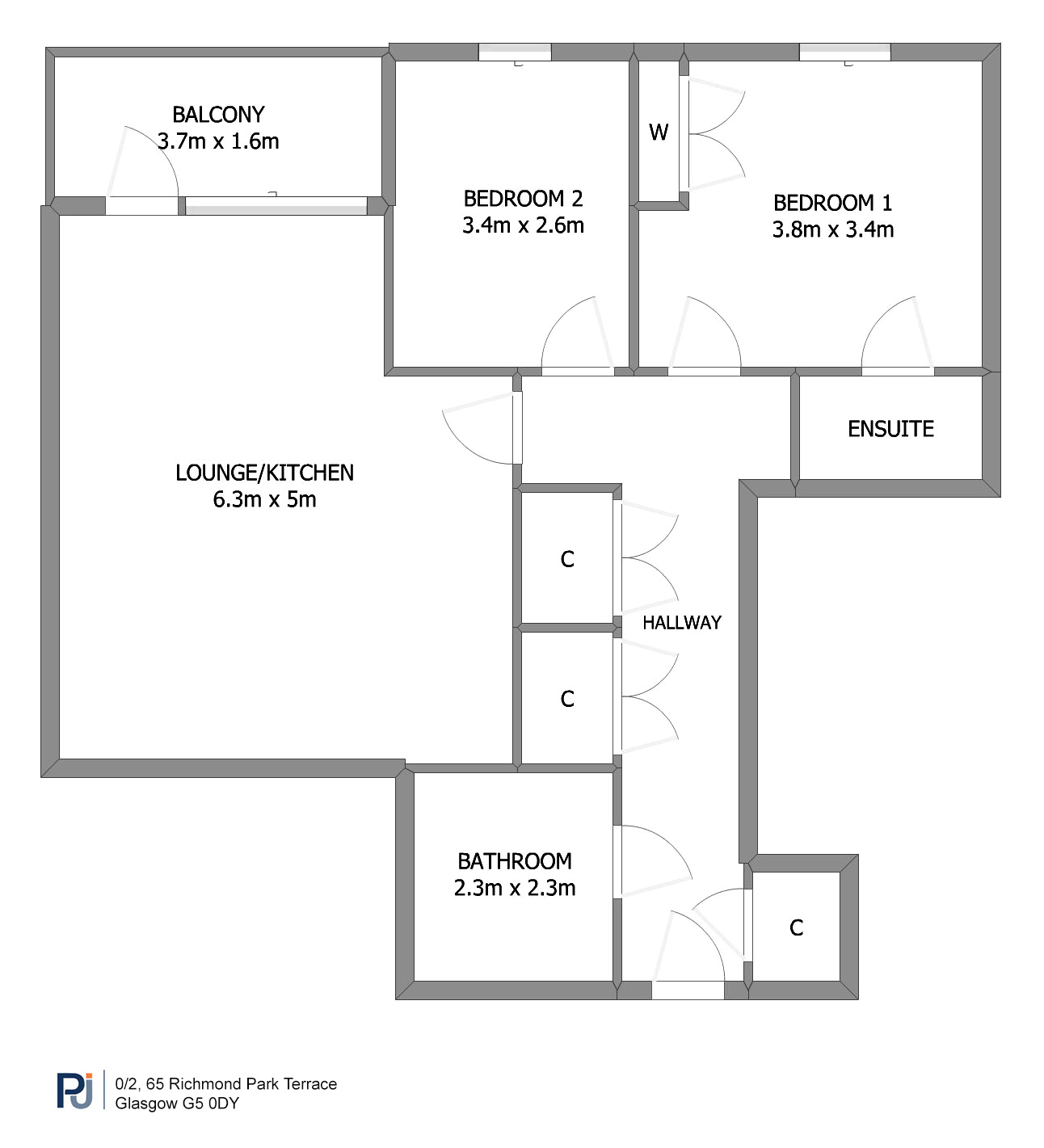 Flat 0/2, 65 Richmond Park Terrace, Glasgow floorplan