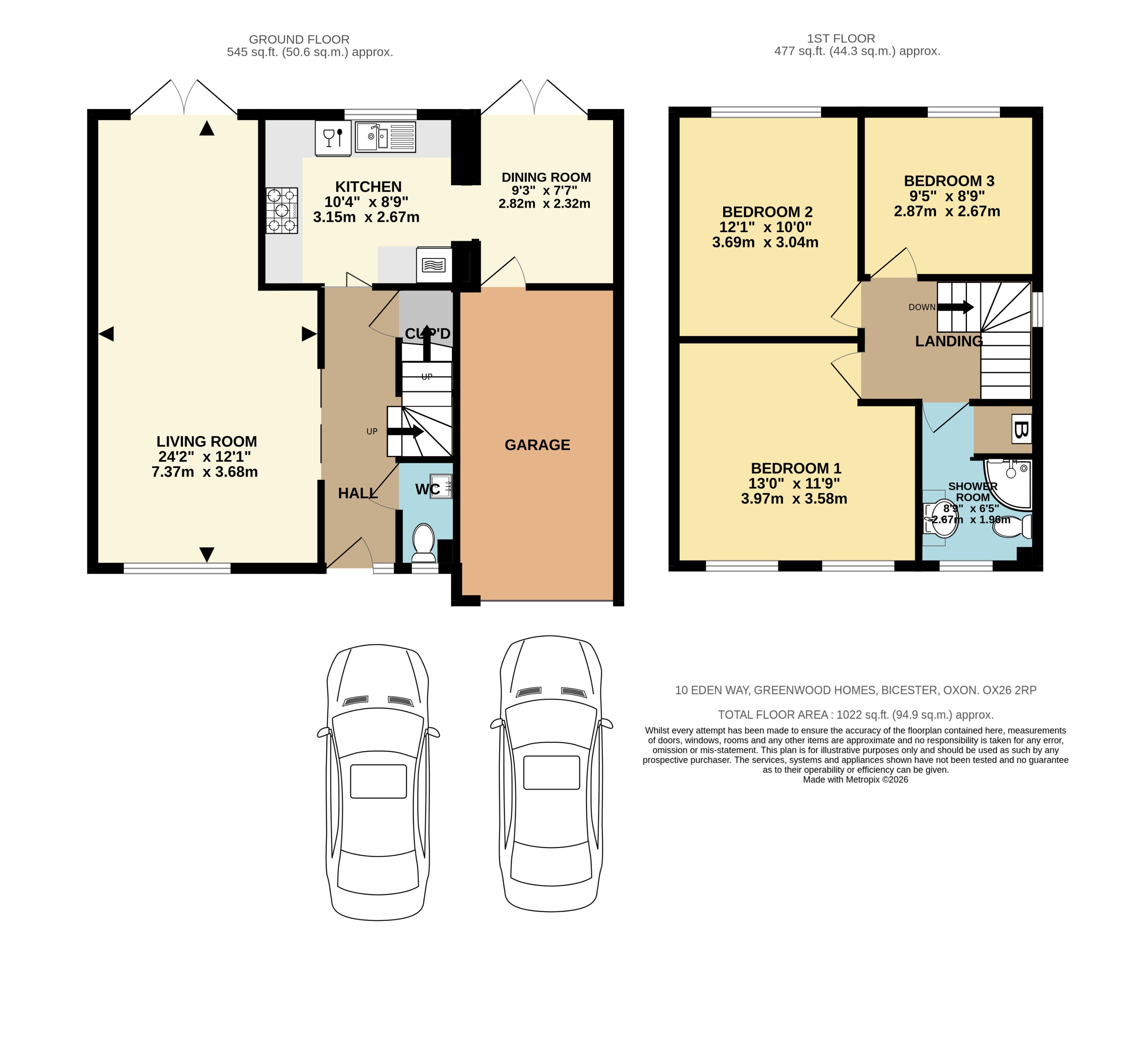 10, Eden Way, Bicester floorplan