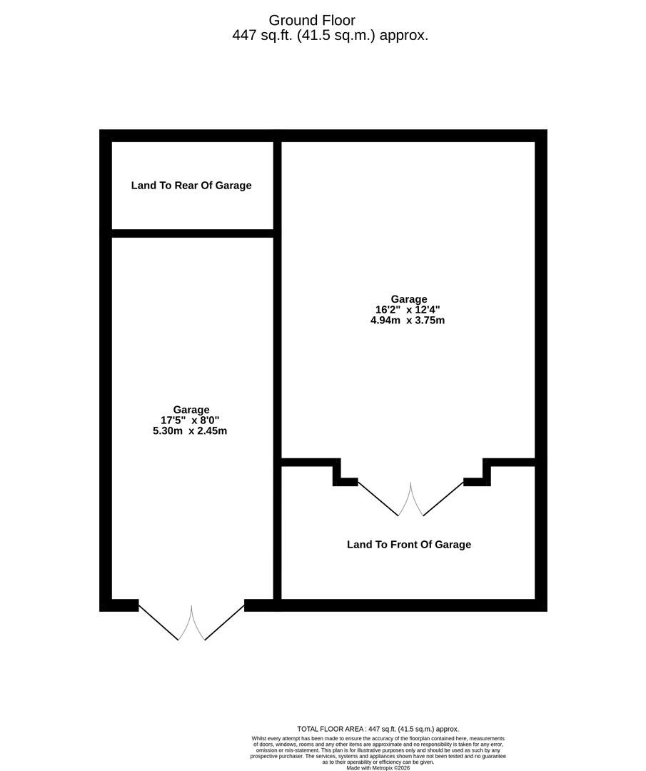 Garages Yearsley Crescent, To rear of 118 Huntington Road, York floorplan