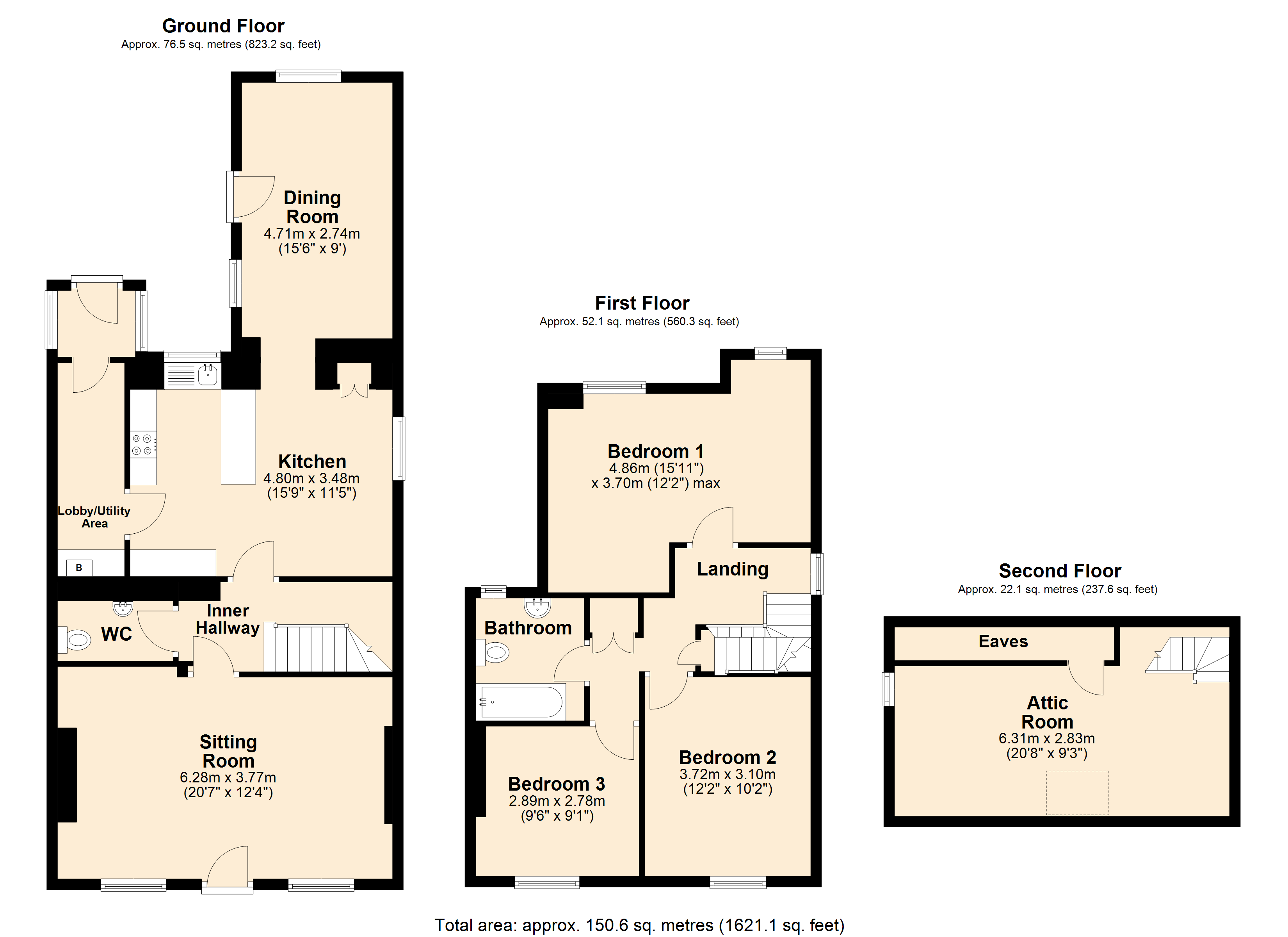 Potters Croft, Salisbury Street, Warminster floorplan