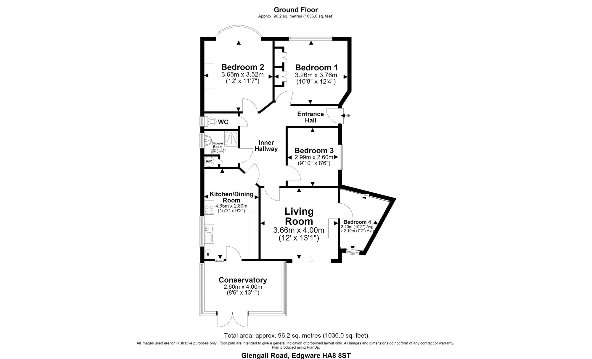 22 Glengall Road, Edgware floorplan