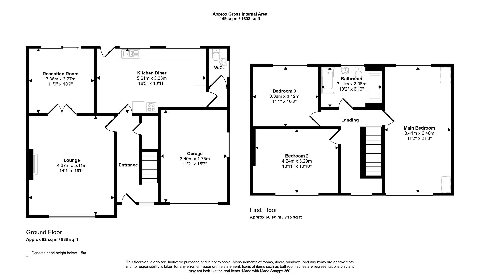 12 Tamworth Drive, Wigan floorplan