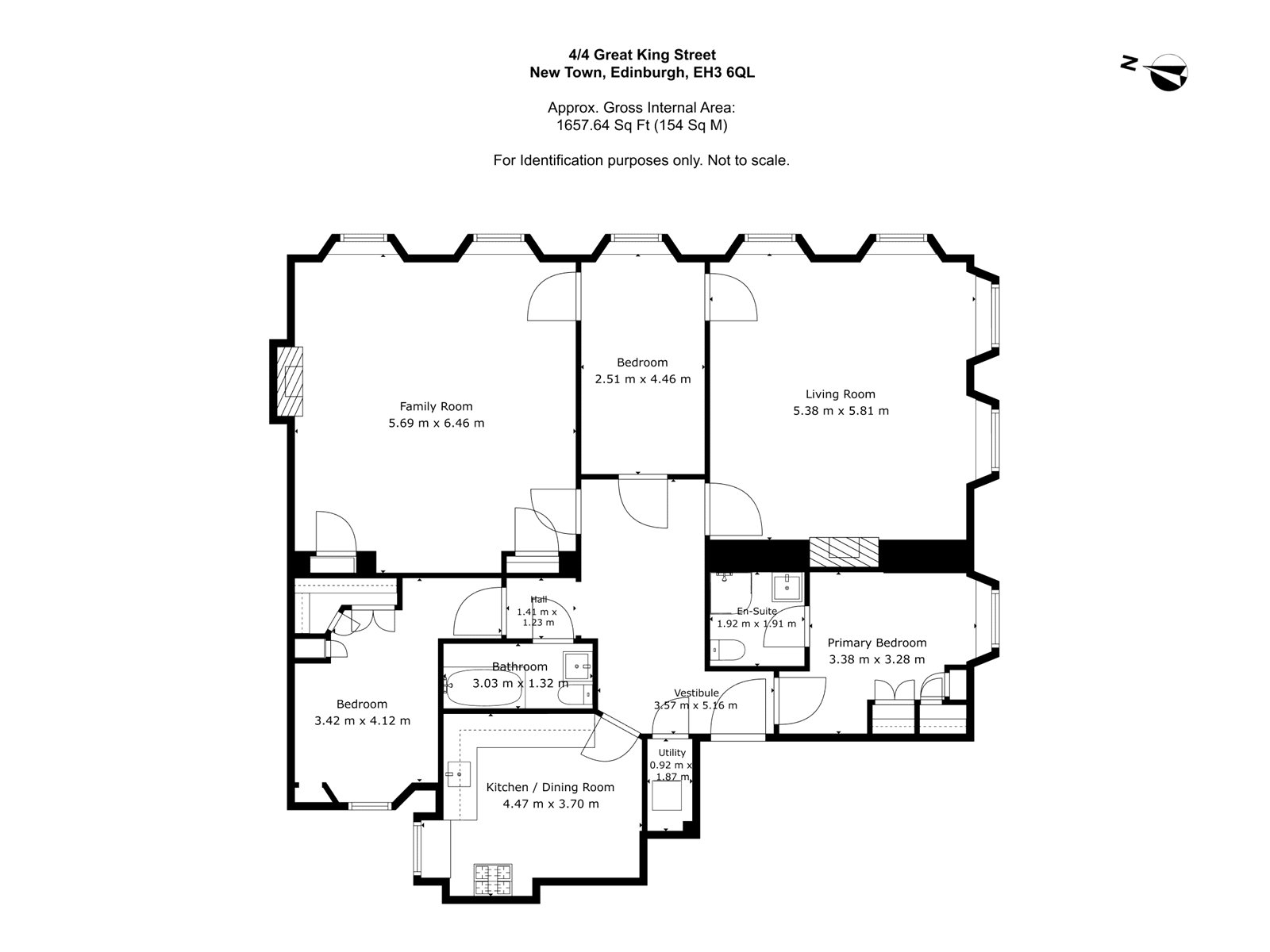 4/4, Great King Street, Edinburgh floorplan