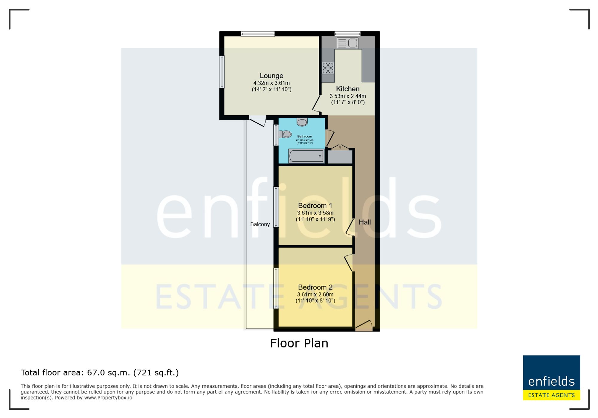 Flat 16, The Bluff, Bournemouth floorplan