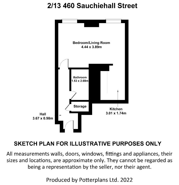2/13, 460, Sauchiehall Street, Glasgow floorplan