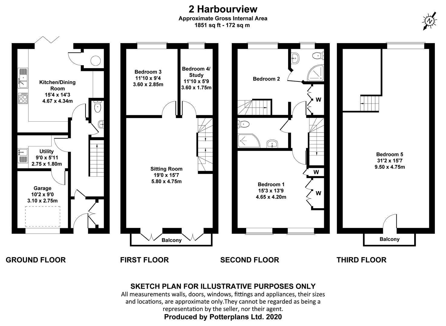 2 Harbour View, Station Road, Bembridge floorplan