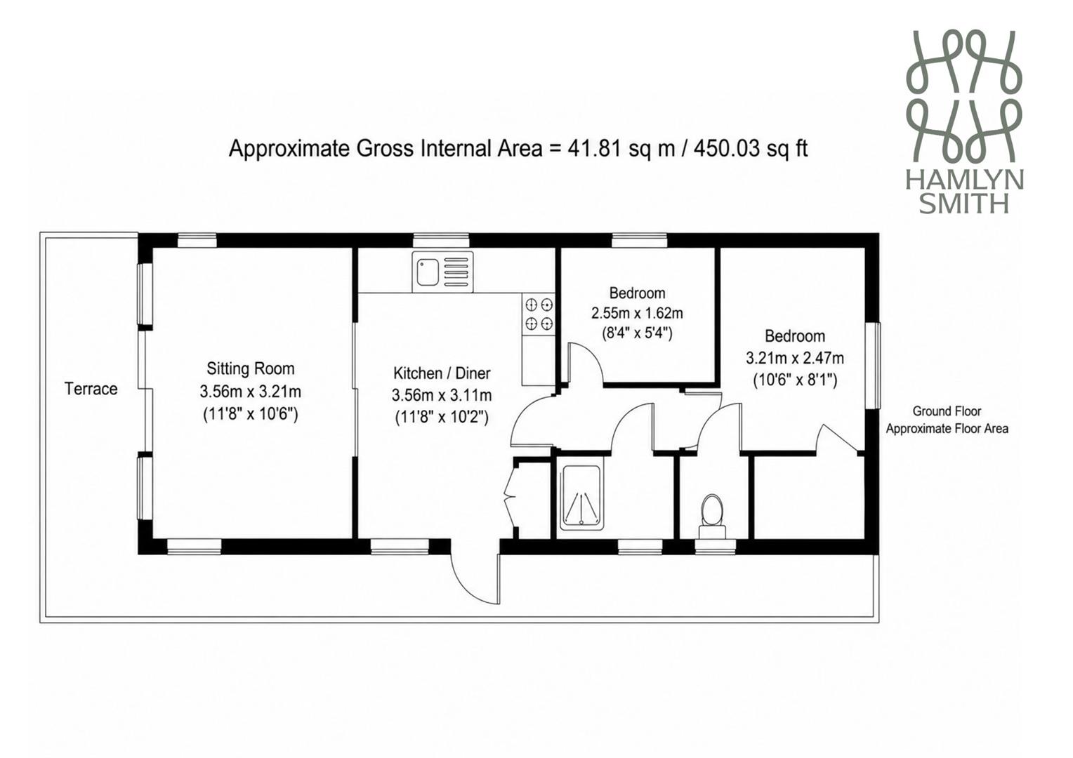 1, Downsview Caravan Park, Bramlands Lane, Woodmancote floorplan