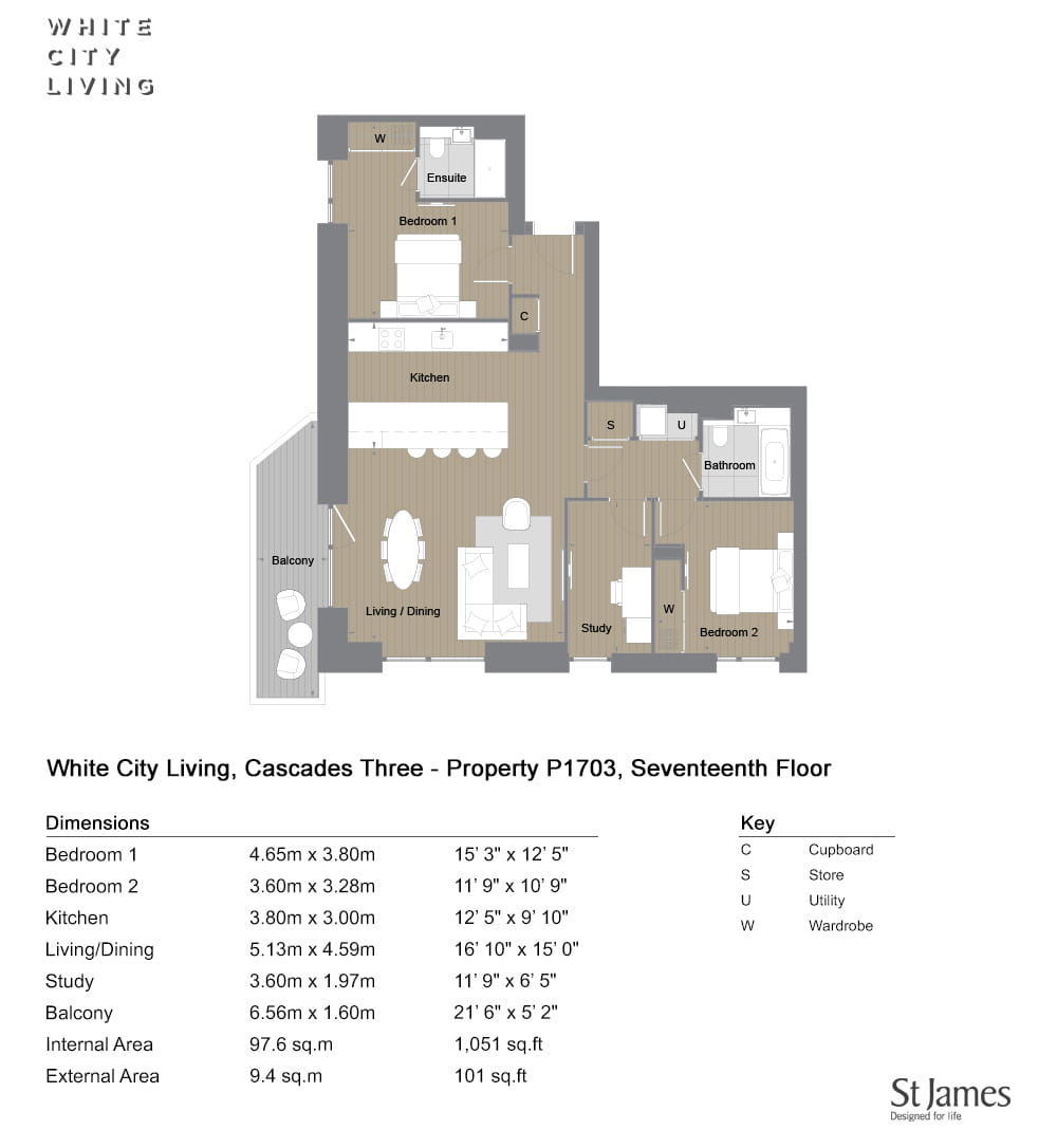 P1703, White City, W12 7Rq, White City floorplan