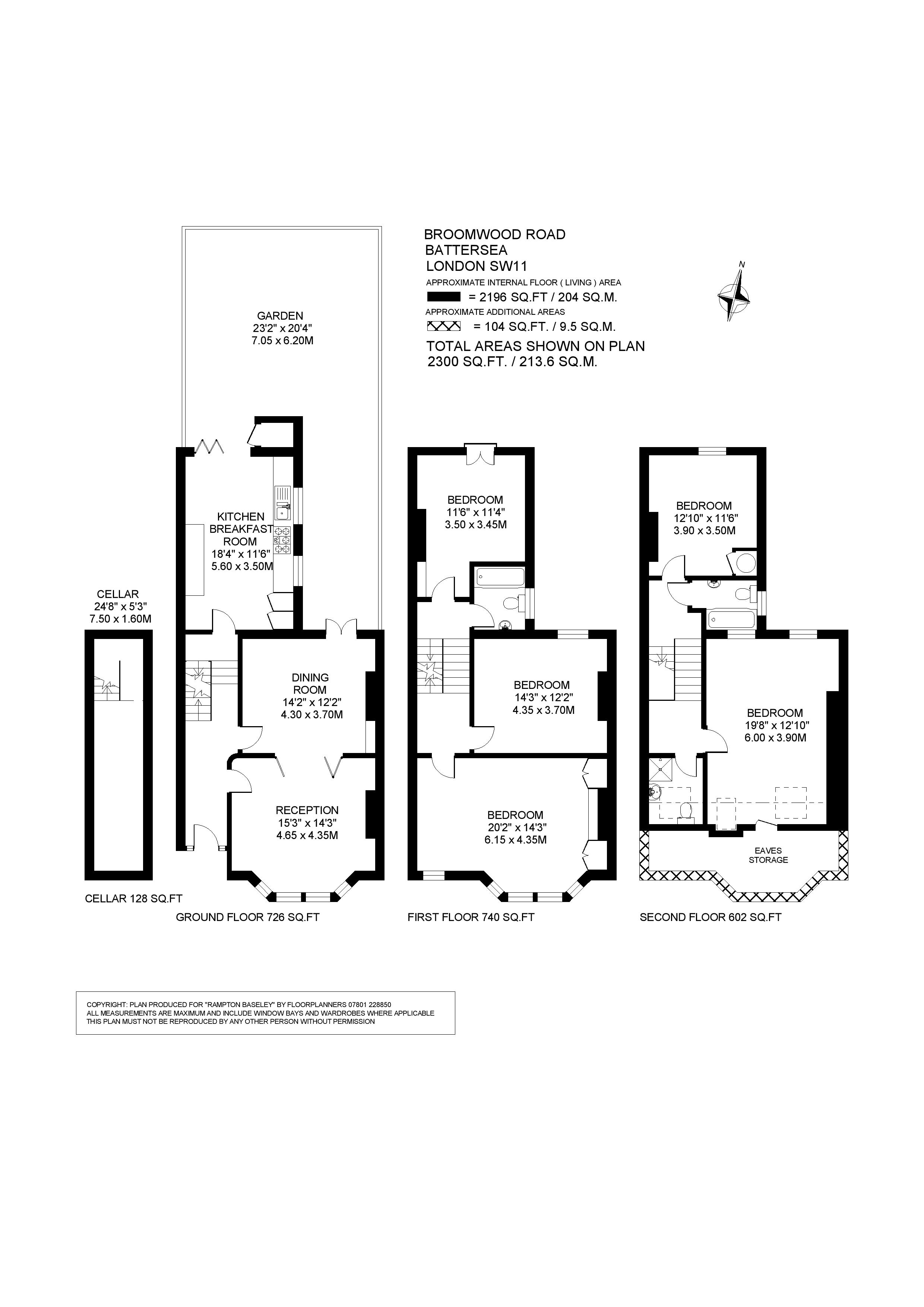 84, Broomwood Road, London floorplan