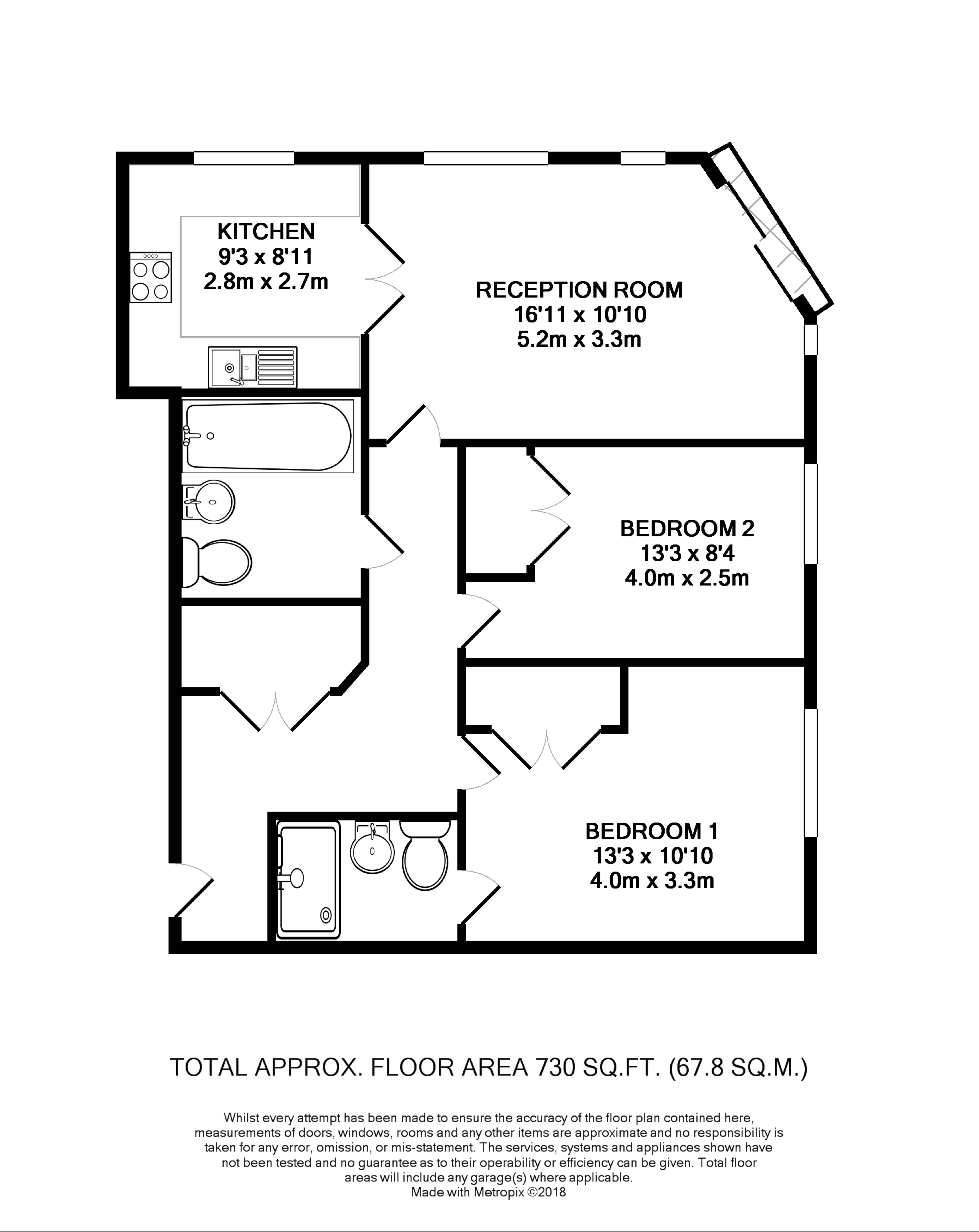 2 Bedrooms Flat to rent in Malden Road, Watford WD17