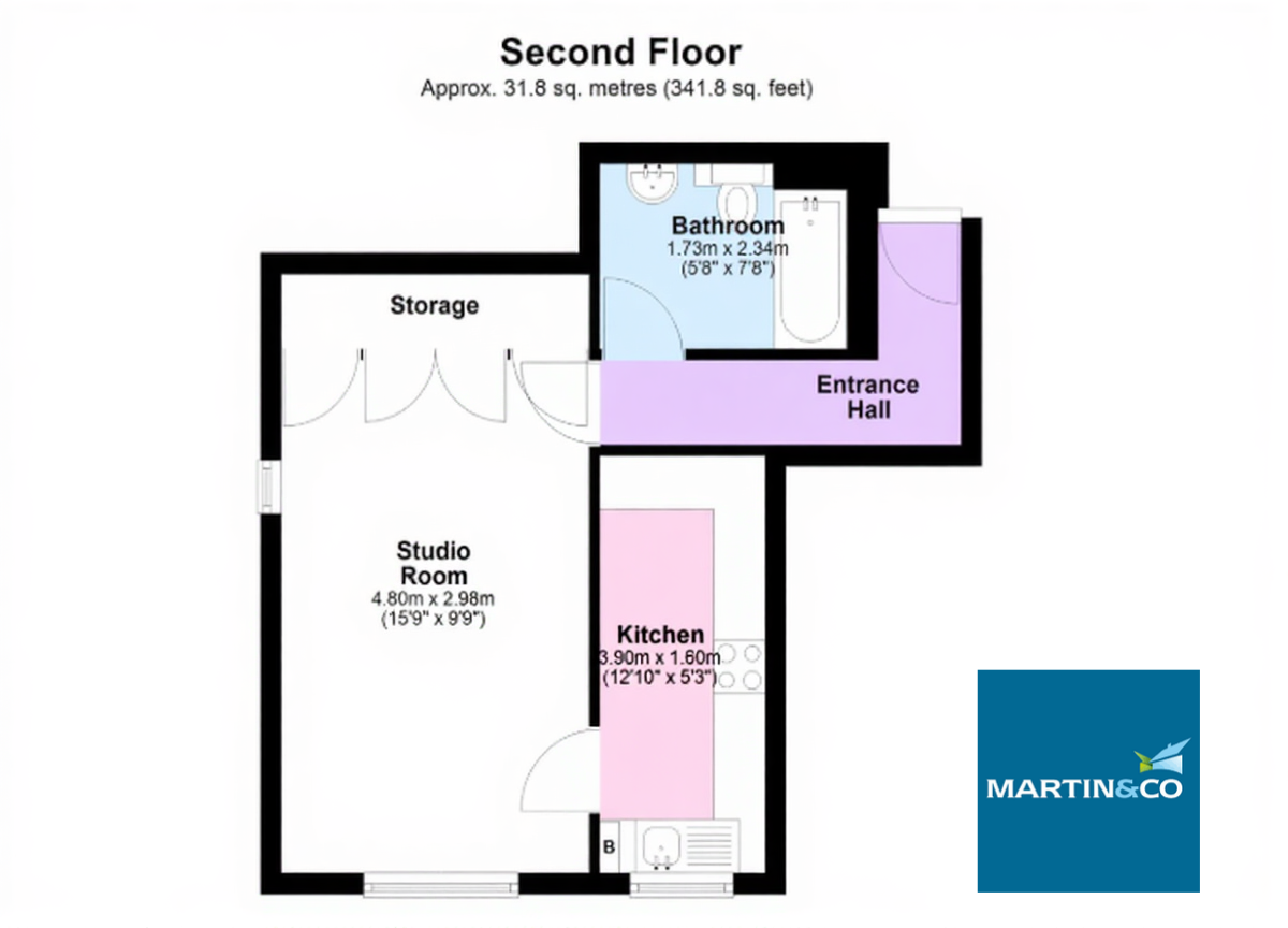 28 Caledonian Court, 446, Christchurch Road, Bournemouth floorplan