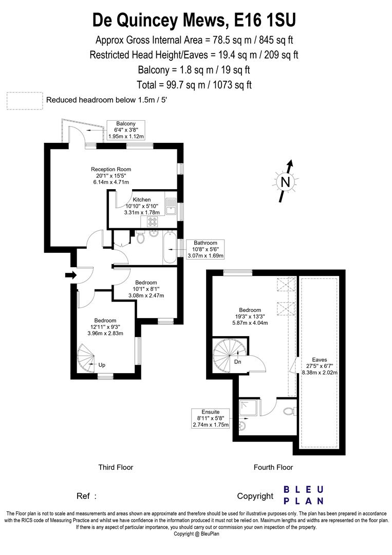 Flat 6, 4, York House, De Quincey Mews, London floorplan