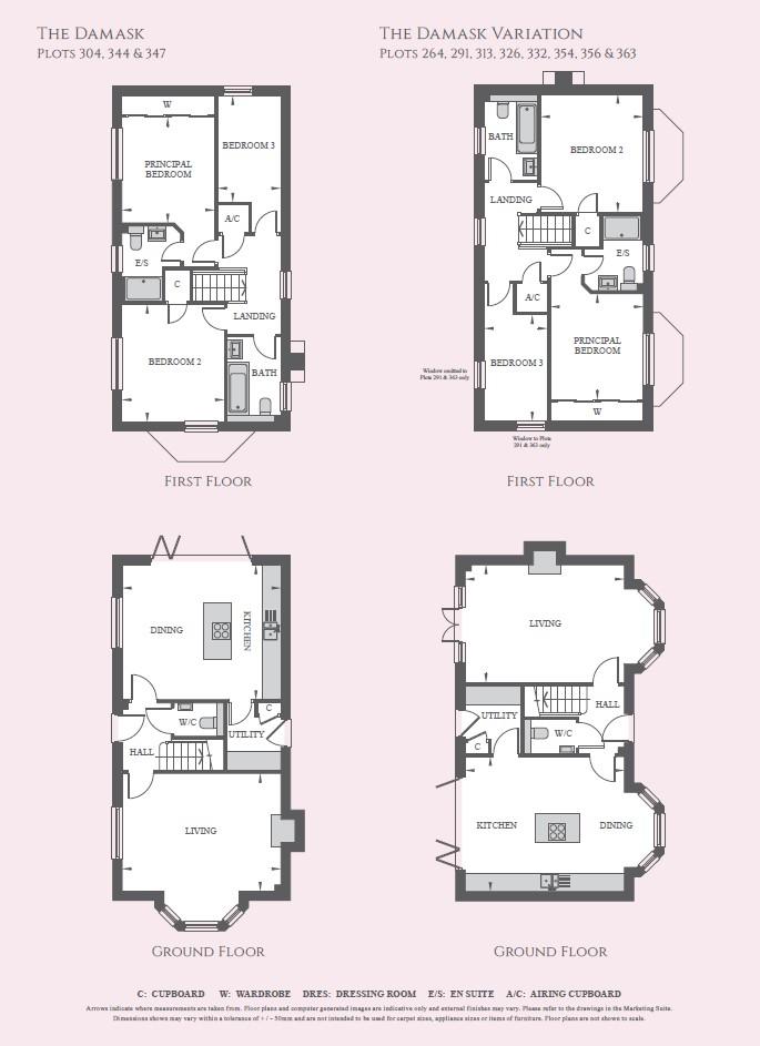 Plot 291, The Damask V, Badger Grove, Lawford floorplan