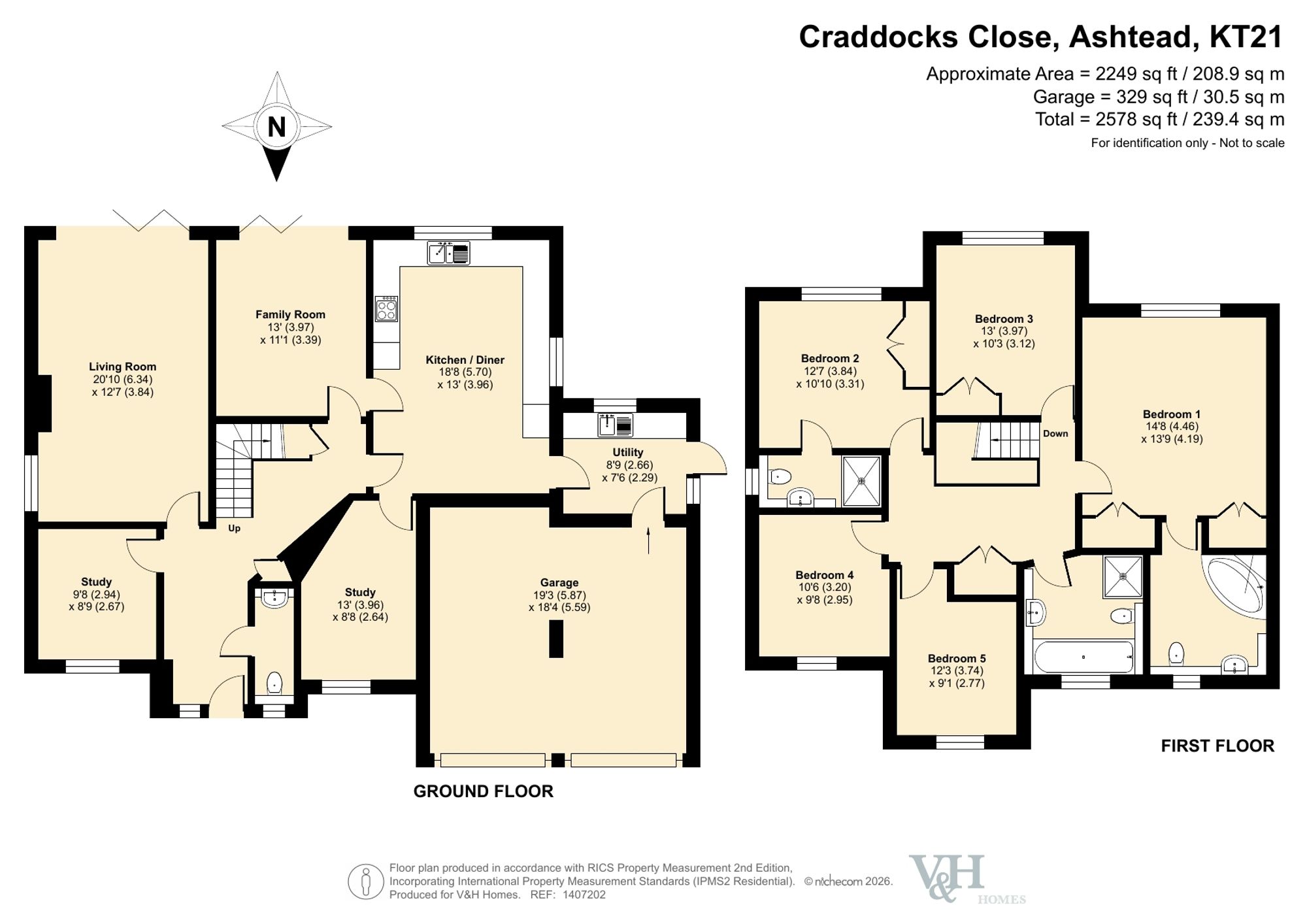 7 Craddocks Close, Ashtead floorplan