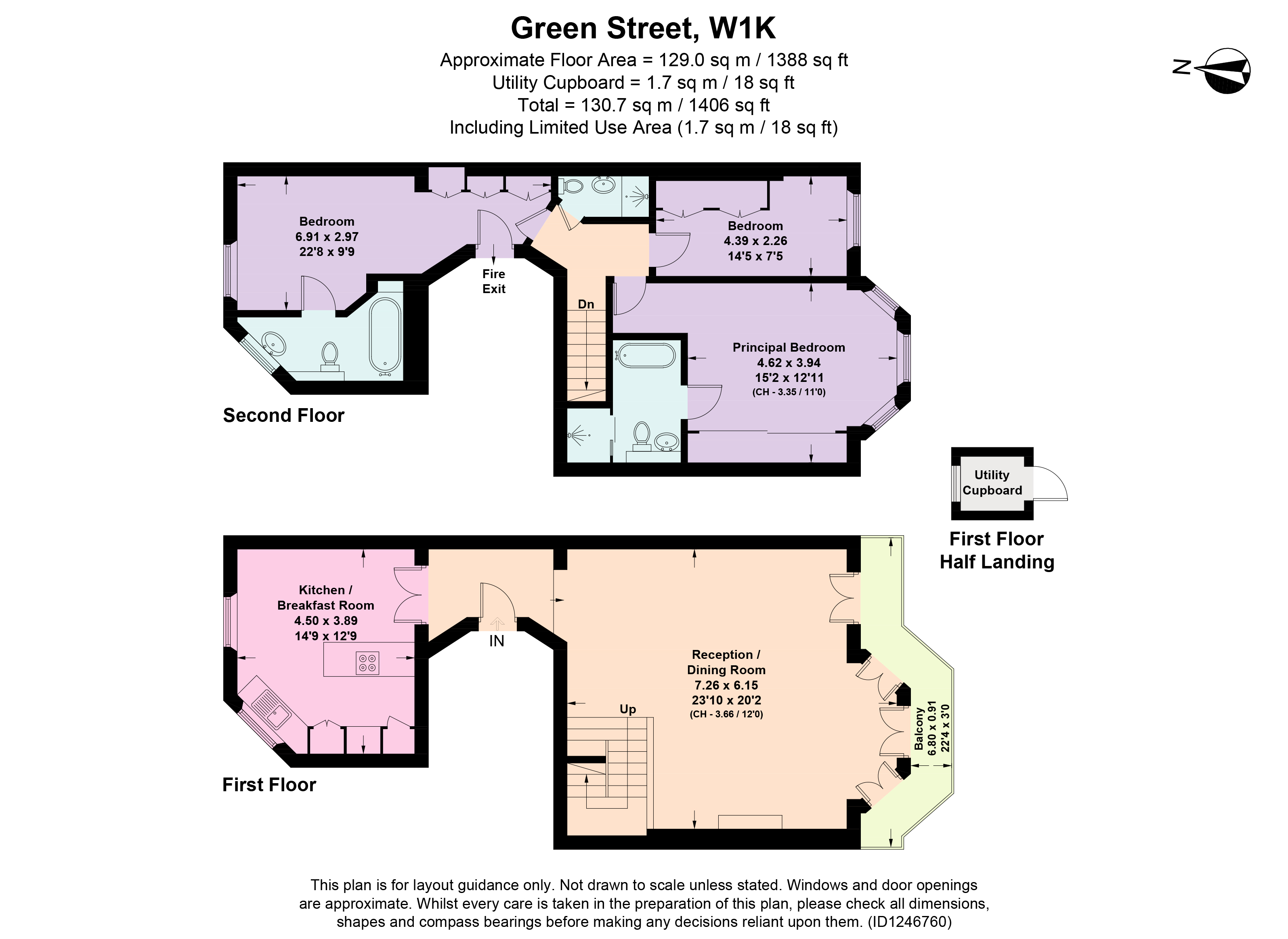 8, Green Street, London floorplan