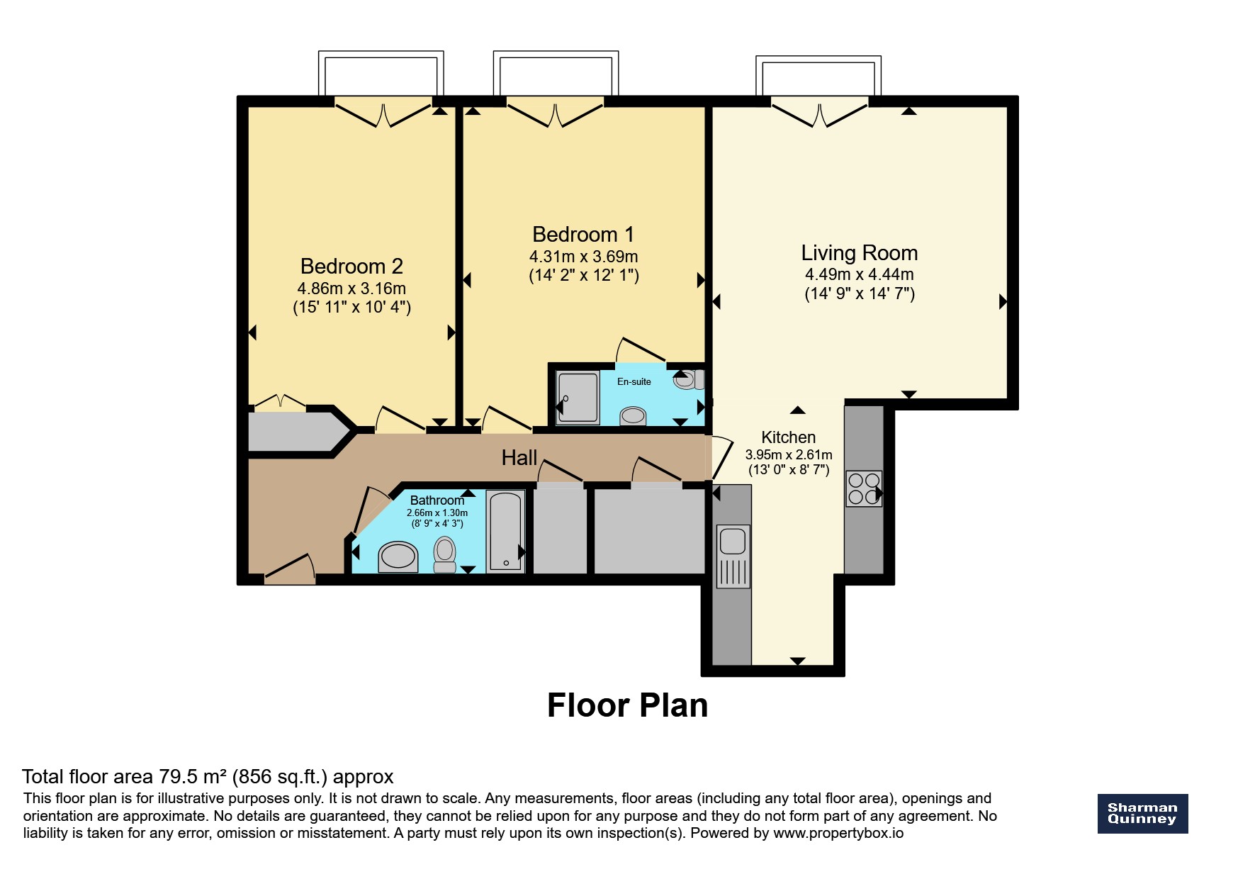 Flat 1, 11, High Street, Cambridge floorplan