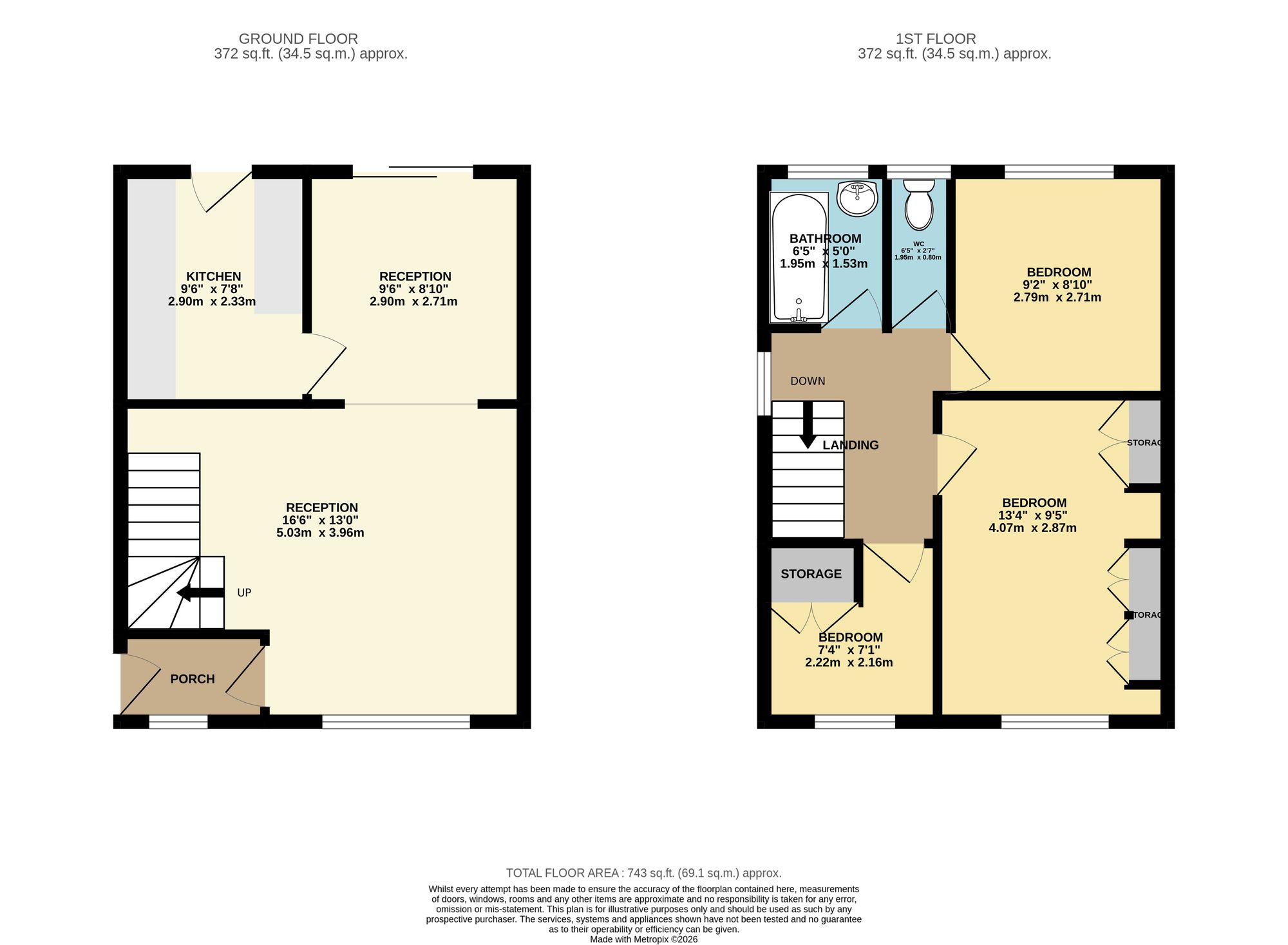 14 St. Davids Road, Hengoed floorplan