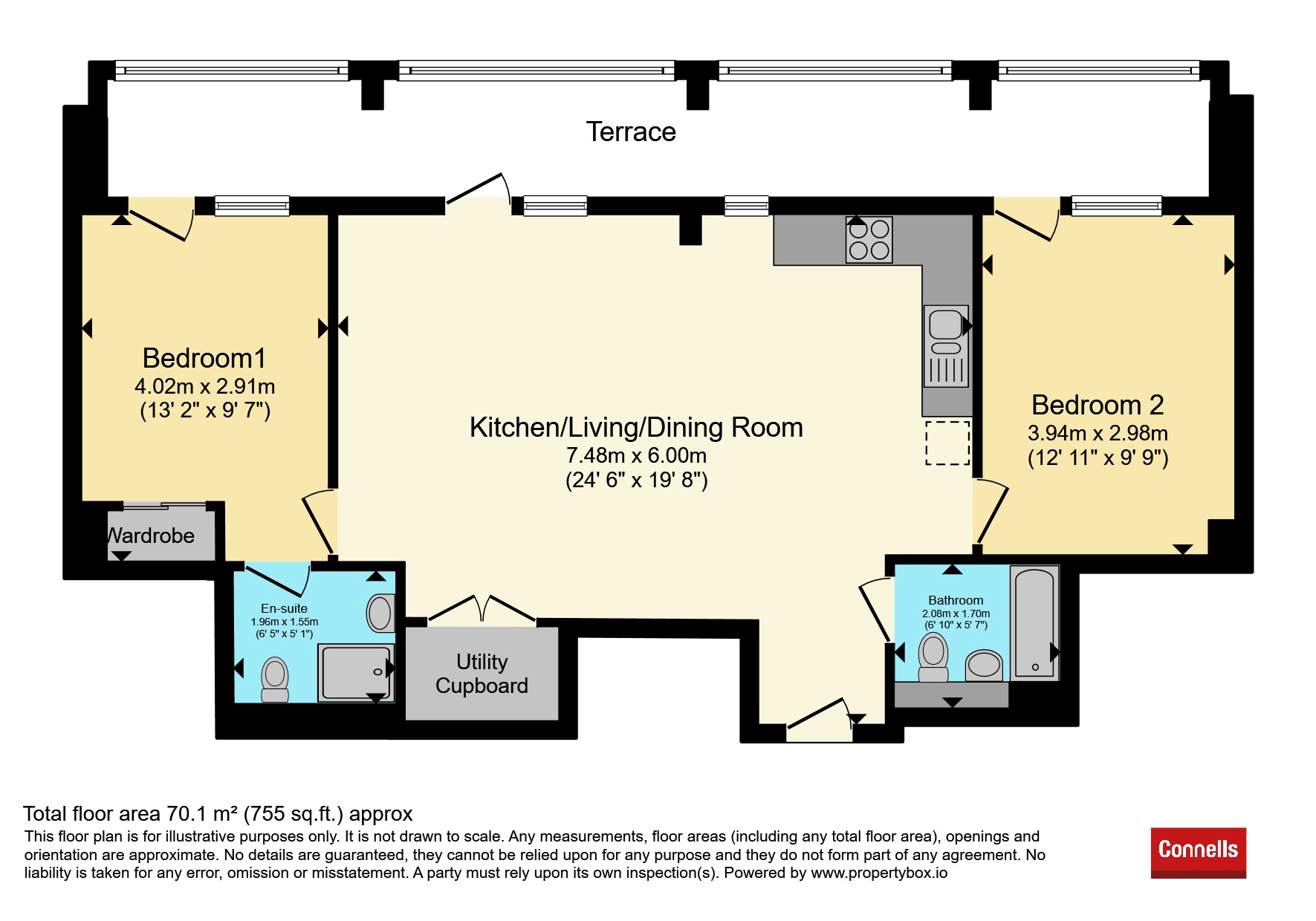 Flat 92, Garrison Point, 14, Whiffens Avenue, Chatham floorplan