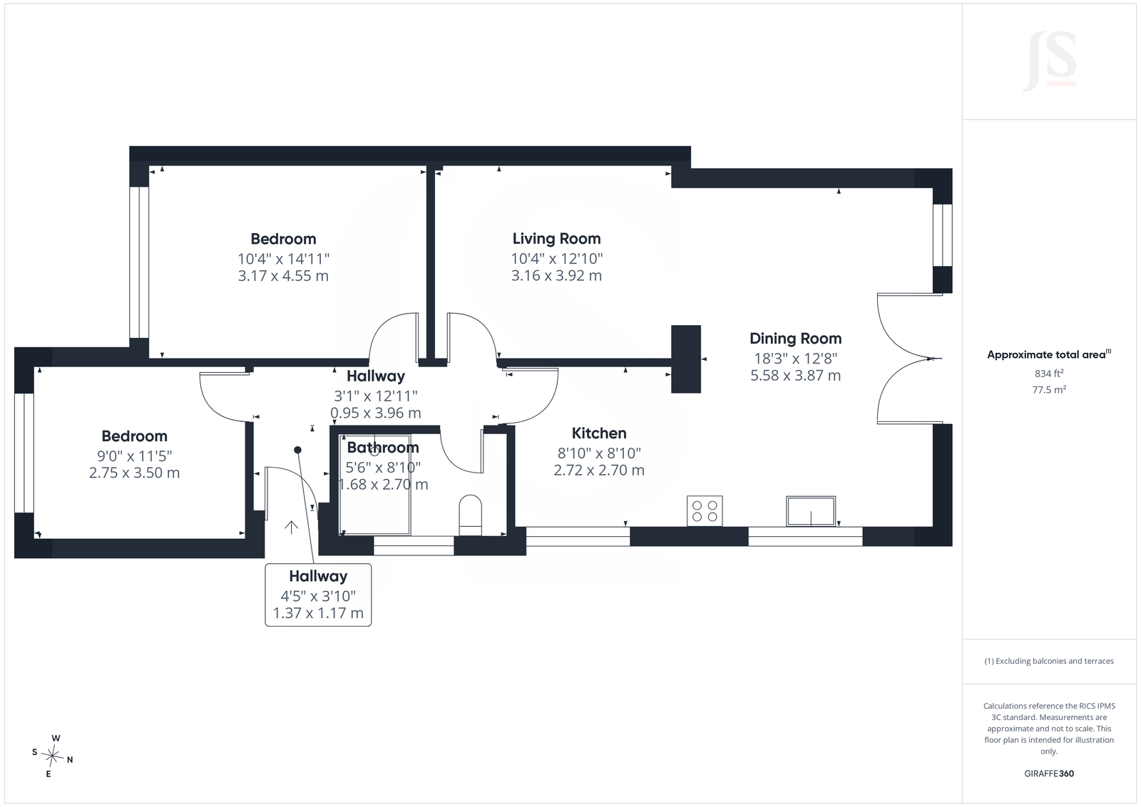 17, Manor Close, Lancing floorplan
