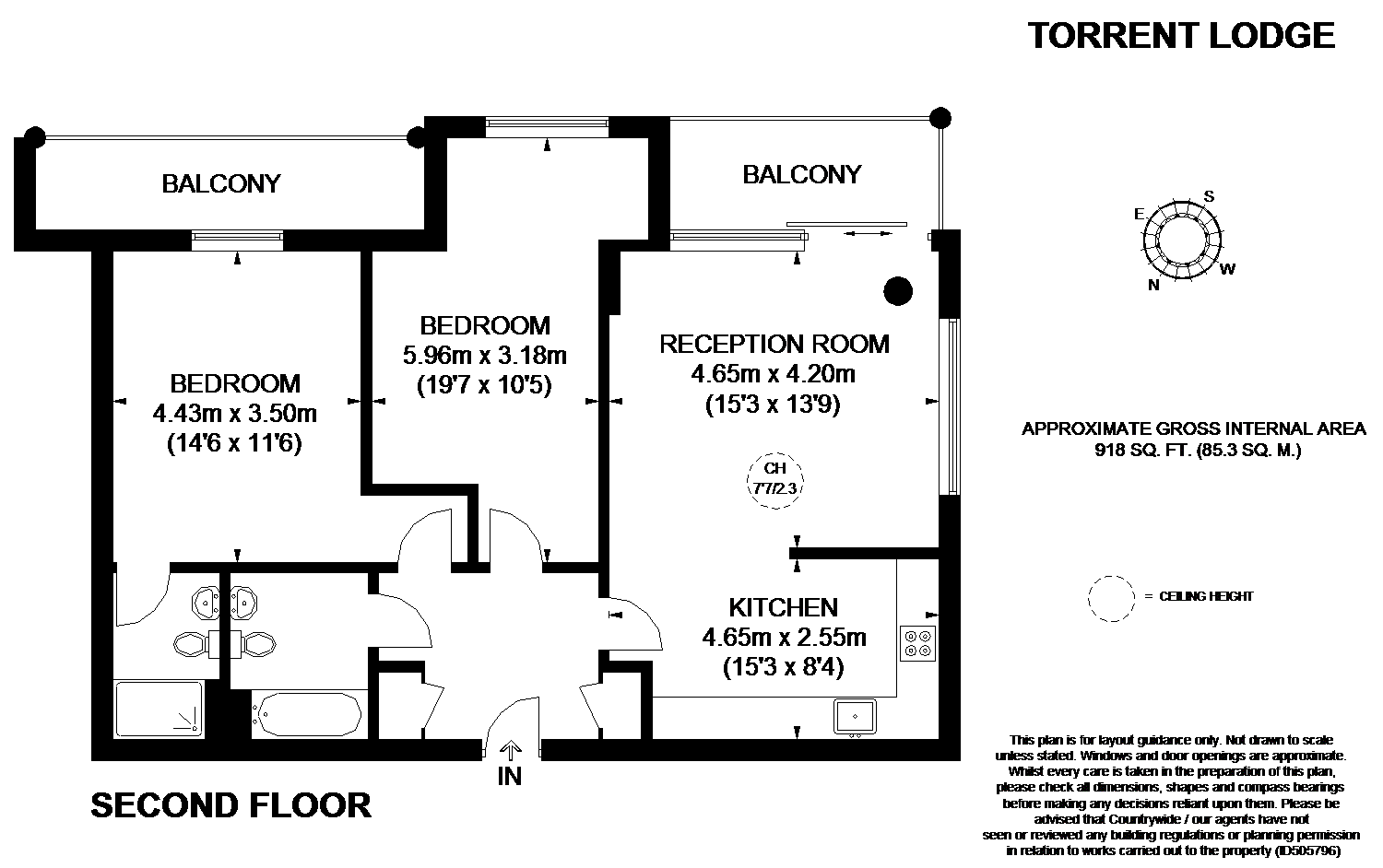 2 Bedrooms Flat for sale in Torrent Lodge, 11 Merryweather Place, London SE10