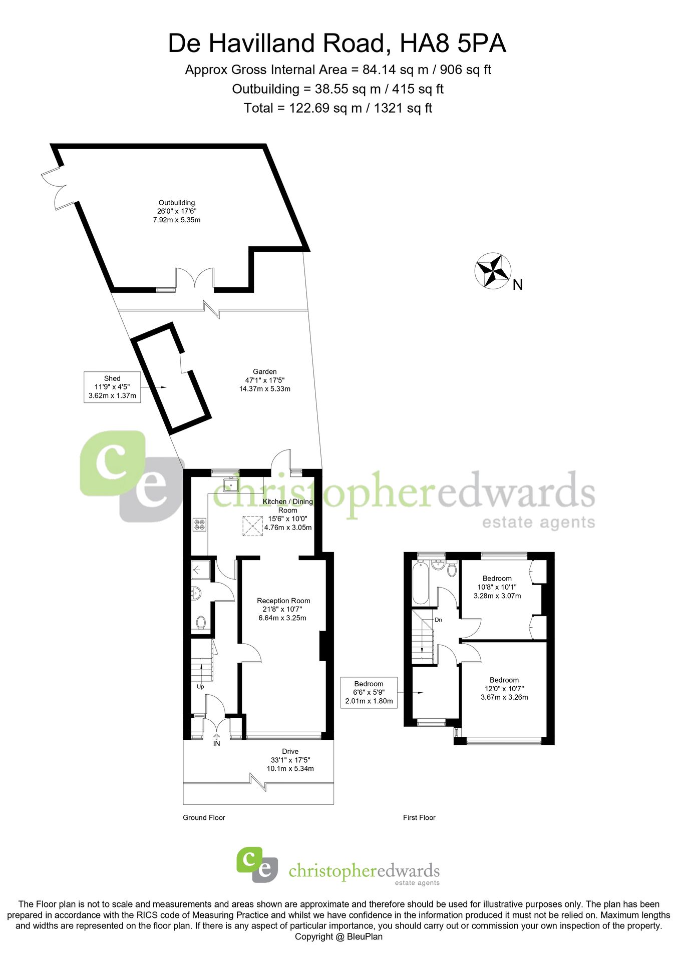 86, De Havilland Road, Edgware floorplan