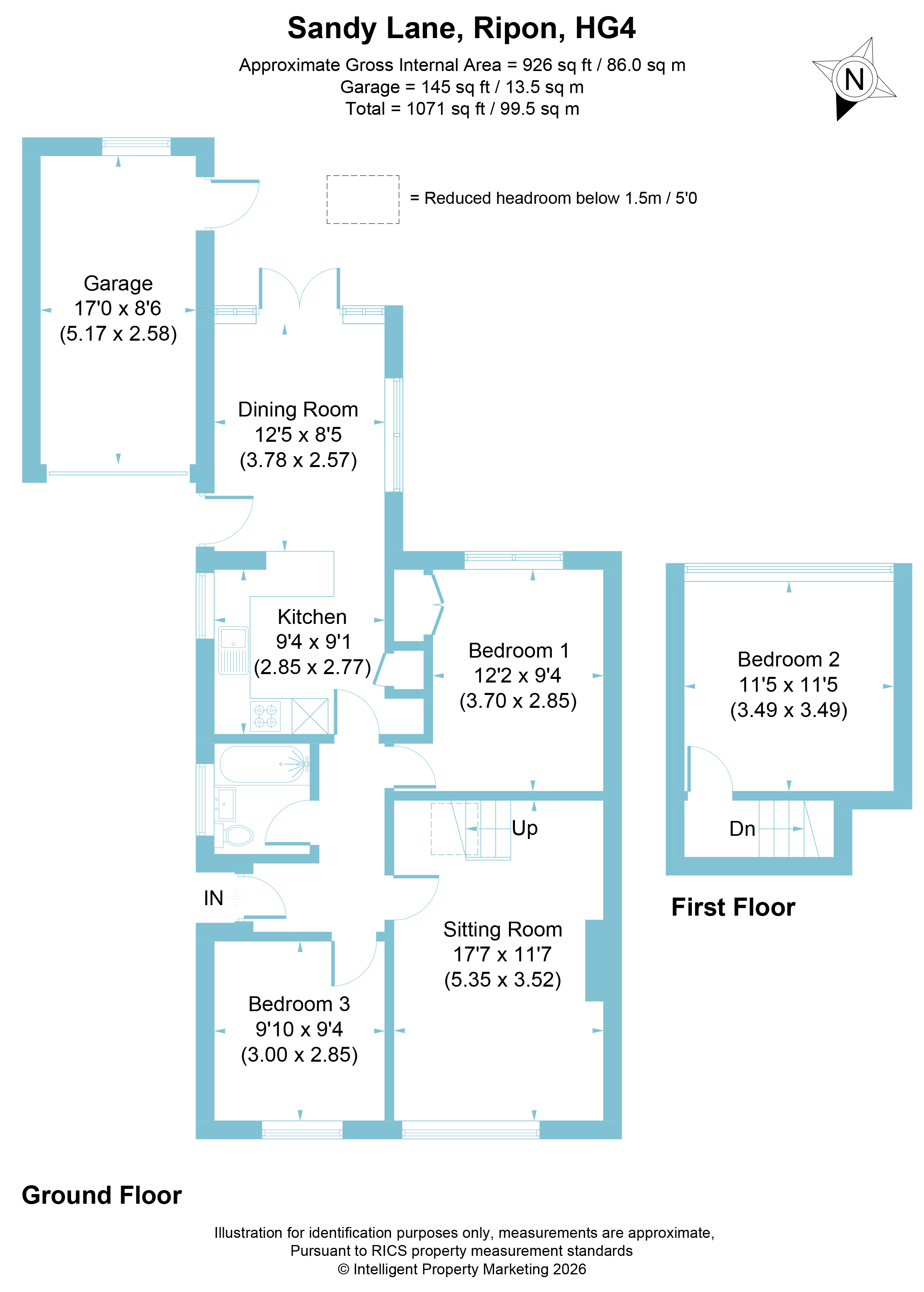 13, Sandy Lane, North Yorkshire floorplan