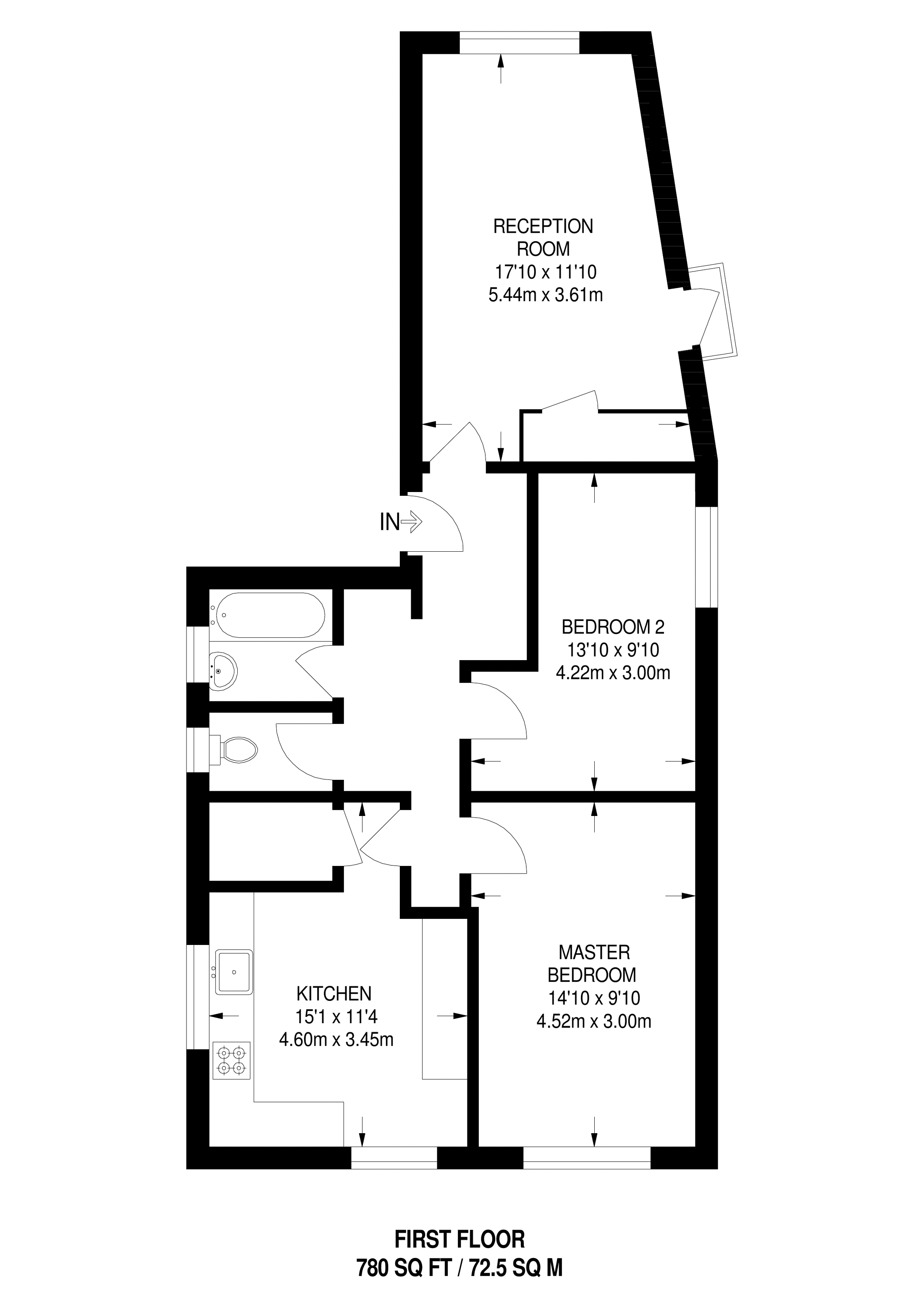 2 Bedrooms Flat to rent in Wyatt Road, Islington N5